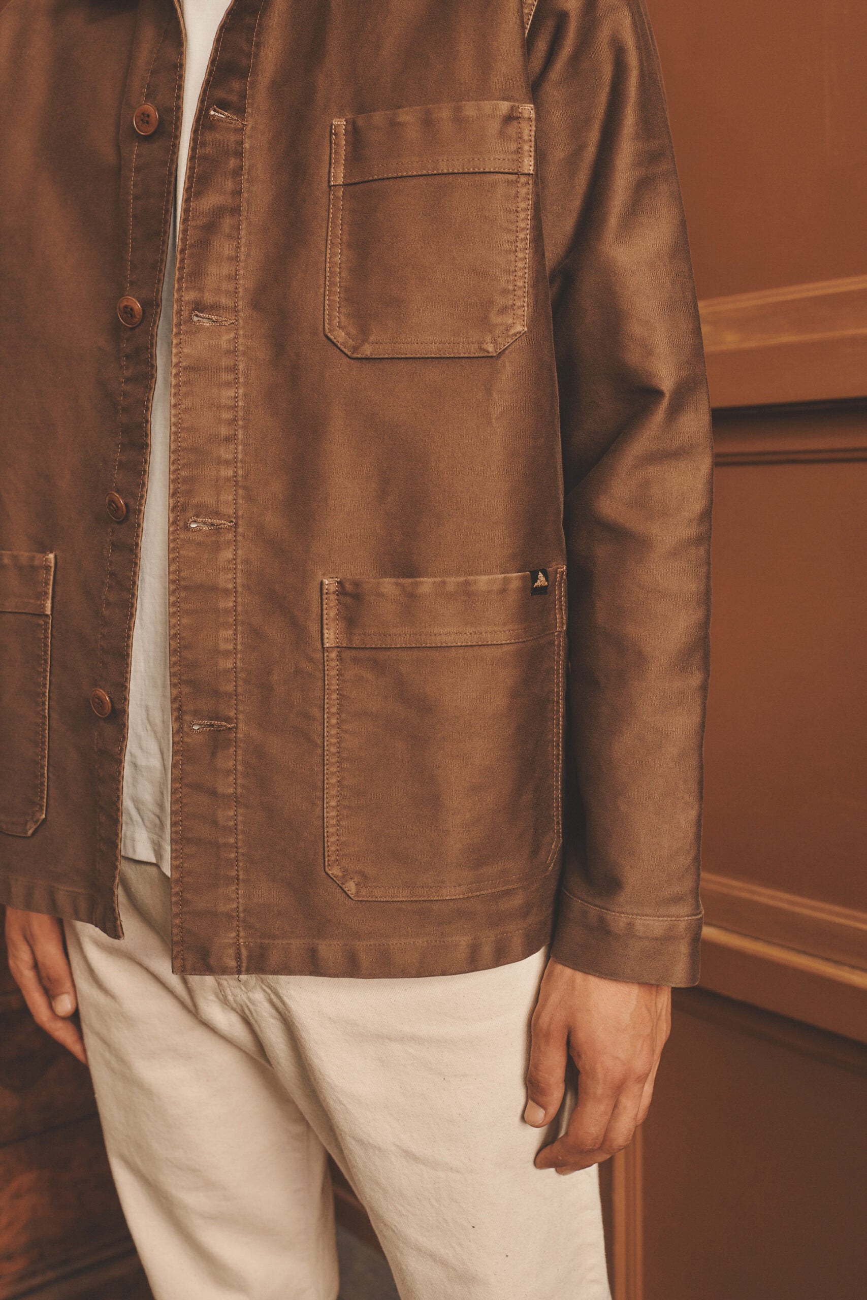 Le Mont St. Michel Moleskine Work Jacket Brown