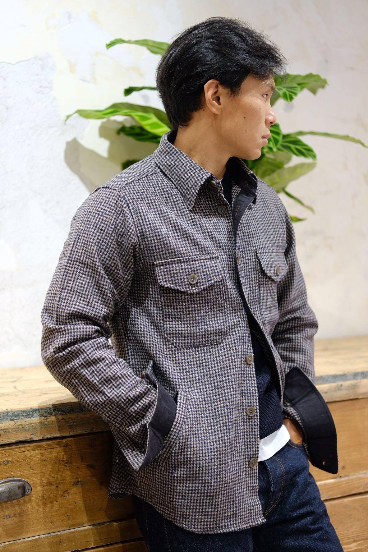 Gaffi & Co. Overshirt Ecru Navy