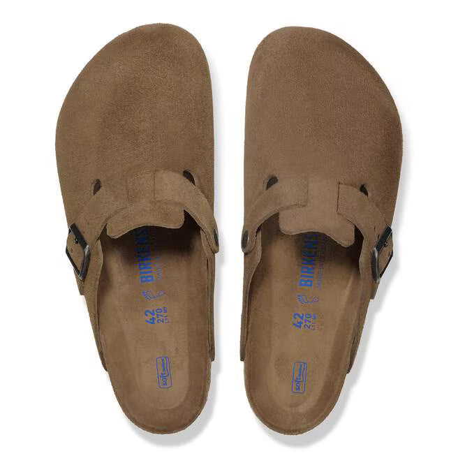Birkenstock Boston SFB Suede Leather Dark Tea