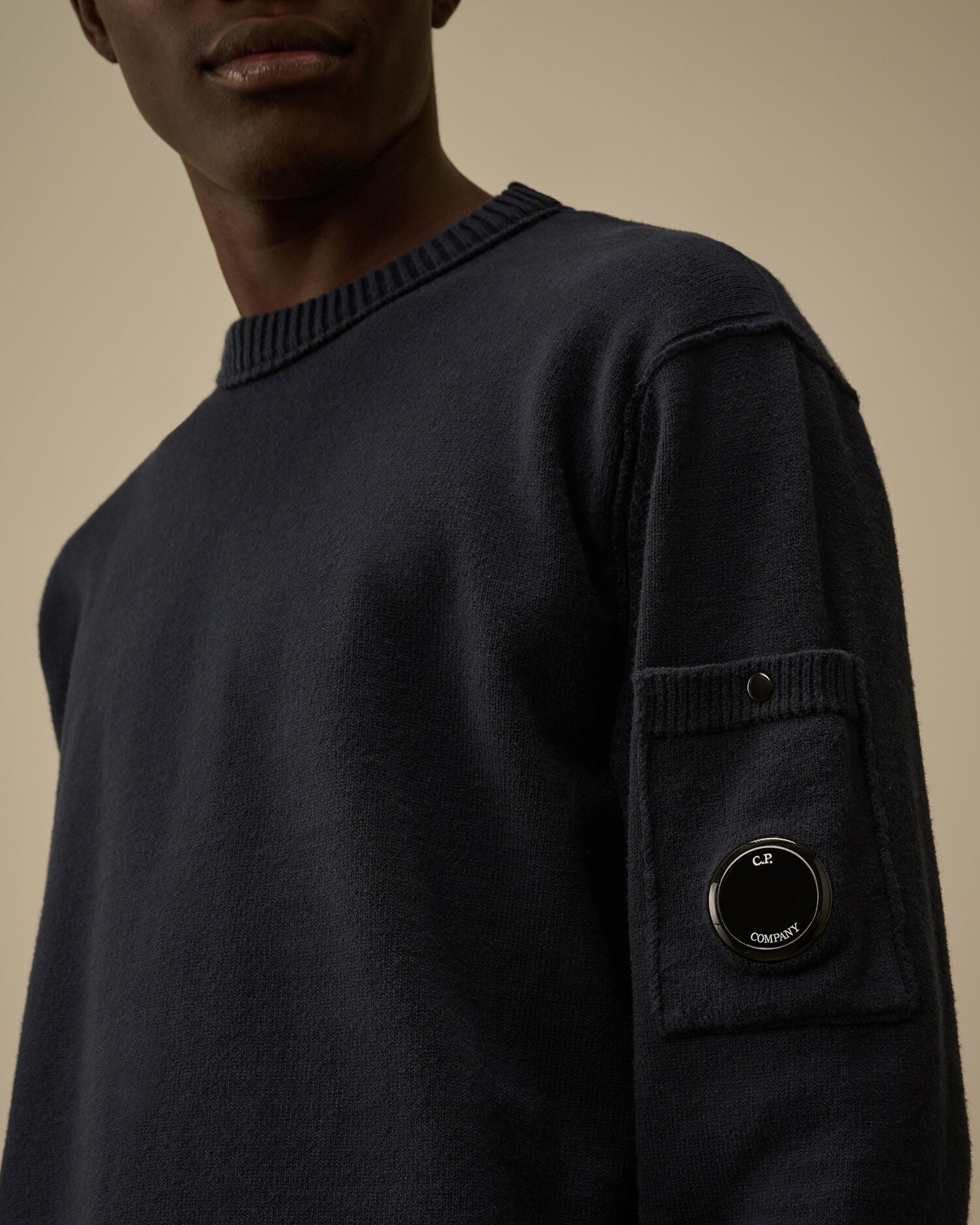 C.P.Company Crewneck Soft Cotton Total Eclipse