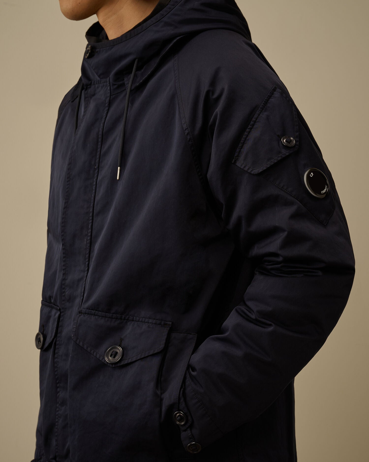 C.P. Company Micro Kei Hooded Lens Jacket Total Eclipse