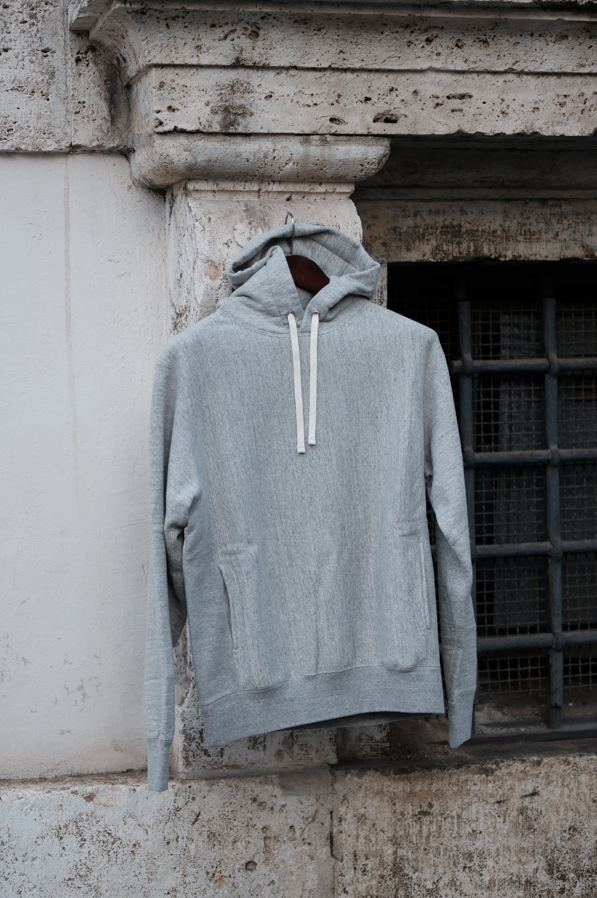 Felco NYC Inverse Weave Hooded 16oz Weight Terry Twisted Grey