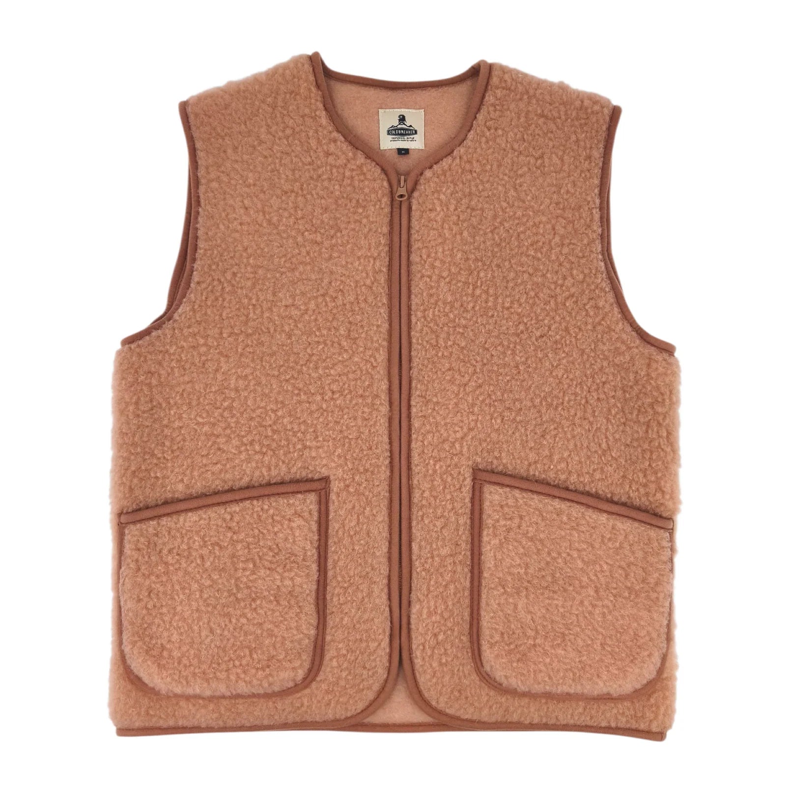 Coldbreaker Wool Vest Pepitko Rugby Tan