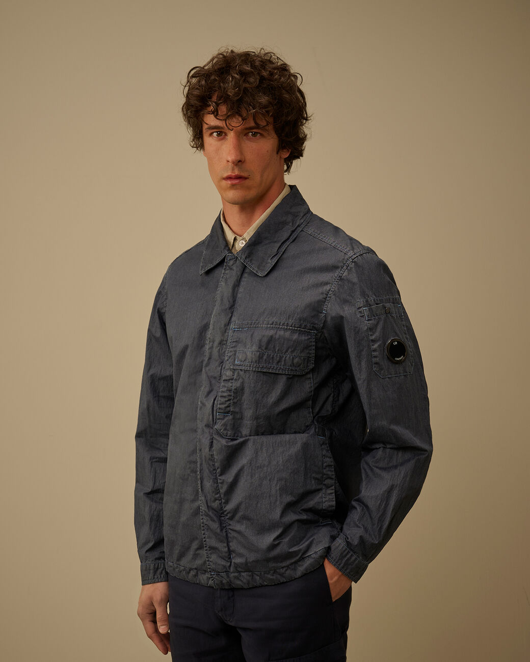 C.P. Company 50 Fili Wax Overshirt Midnight Navy