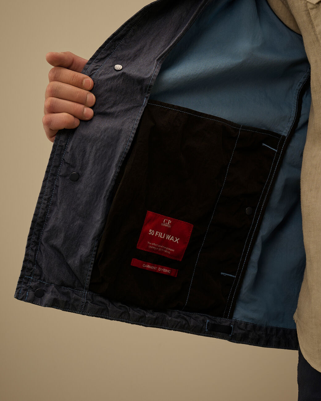 C.P. Company 50 Fili Wax Overshirt Midnight Navy