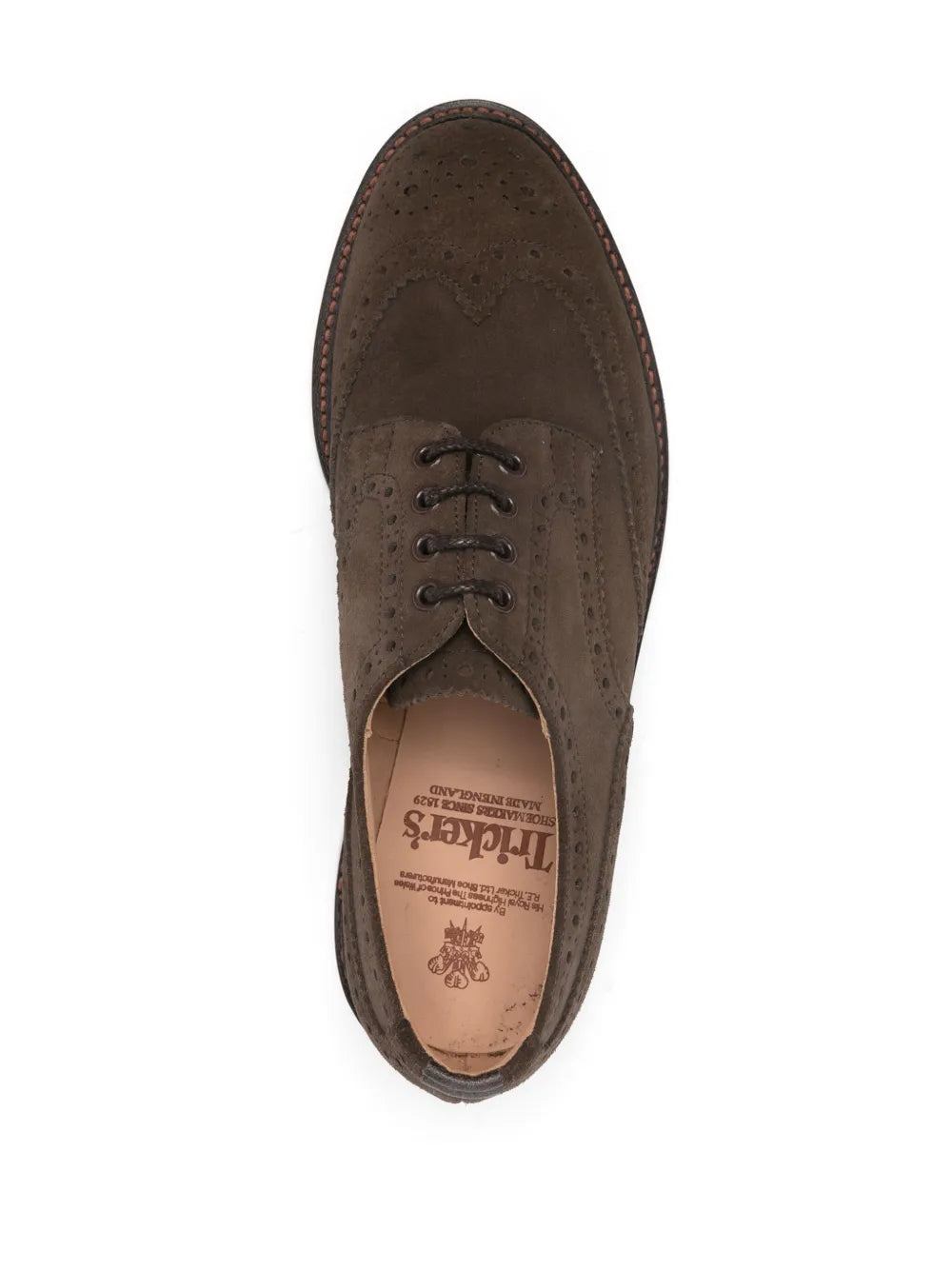 Tricker's Derby Flint Repello Suede Brogues 5633/296
