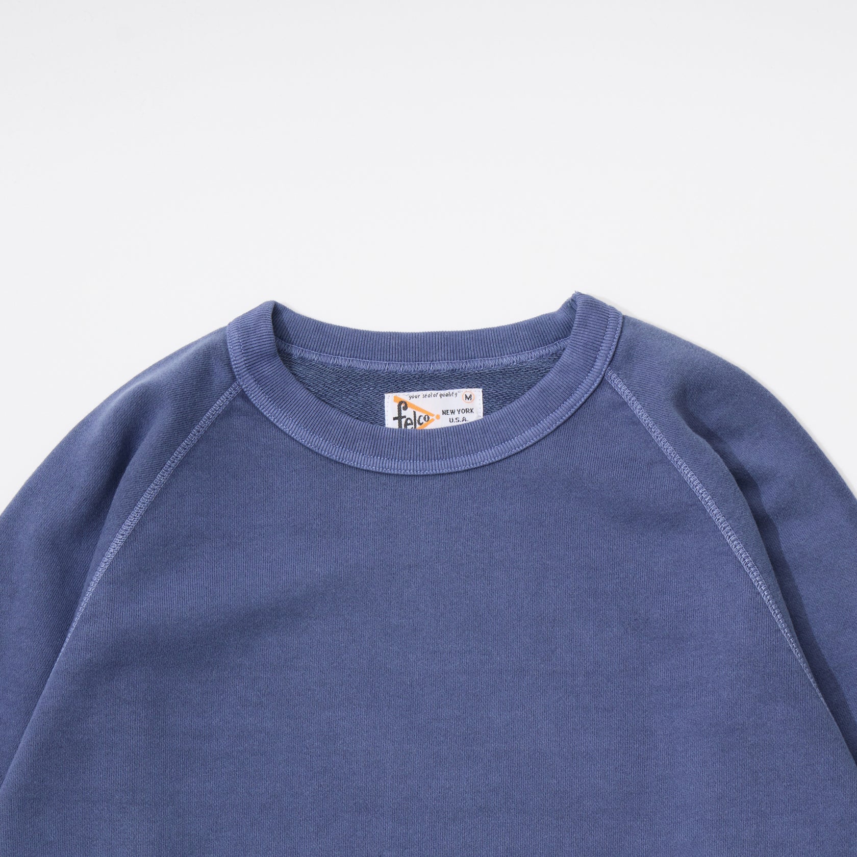 Felco NYC Classic Fit Terry Binder Crew Sweat 10oz. PG Navy