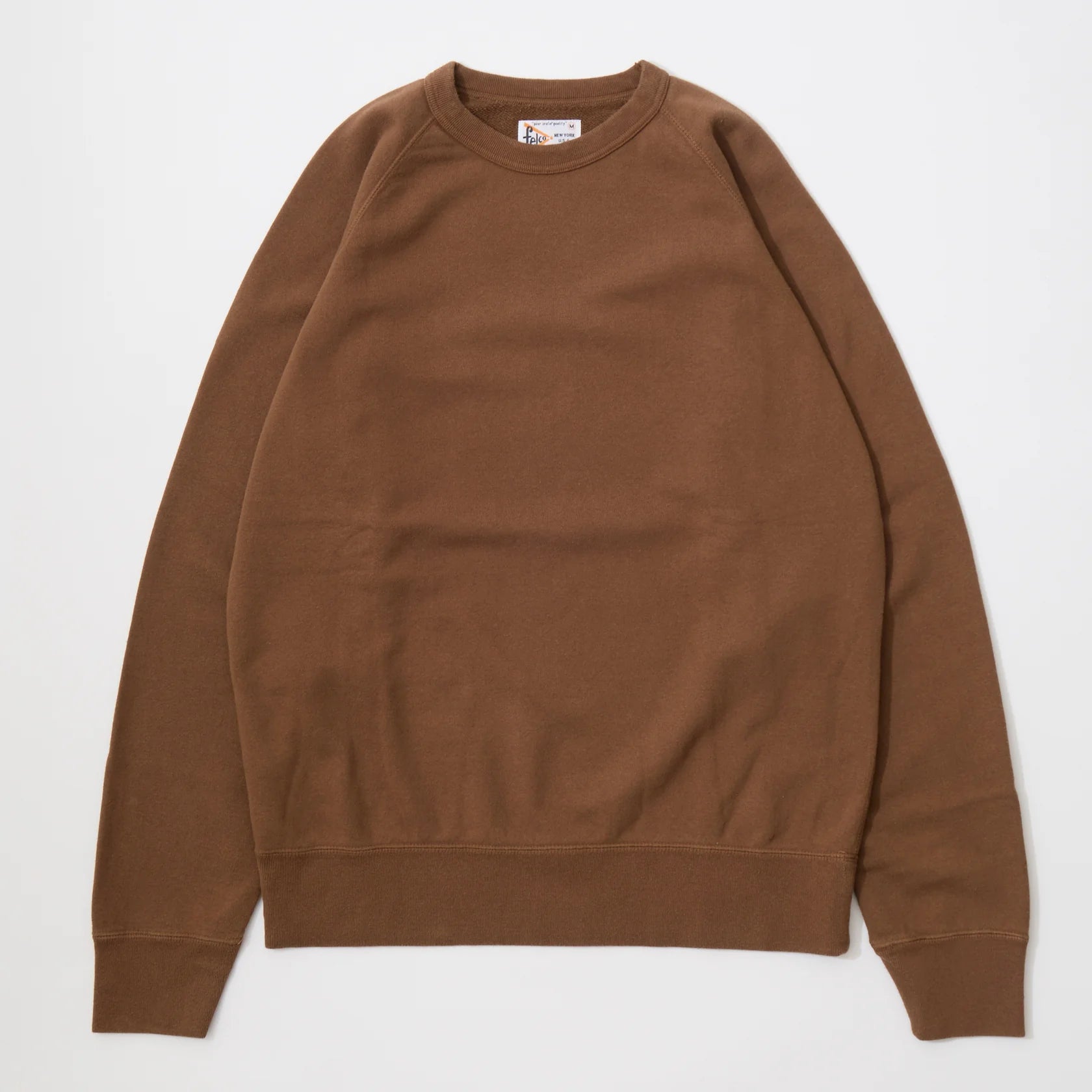 Felco NYC Classic Fit Terry Binder Crew Sweat 10oz. PG Brown
