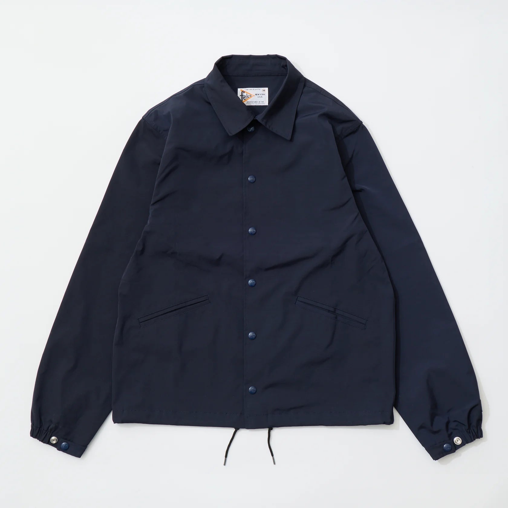 Felco NYC Classic Fit Unlined Coach Jacket Navy