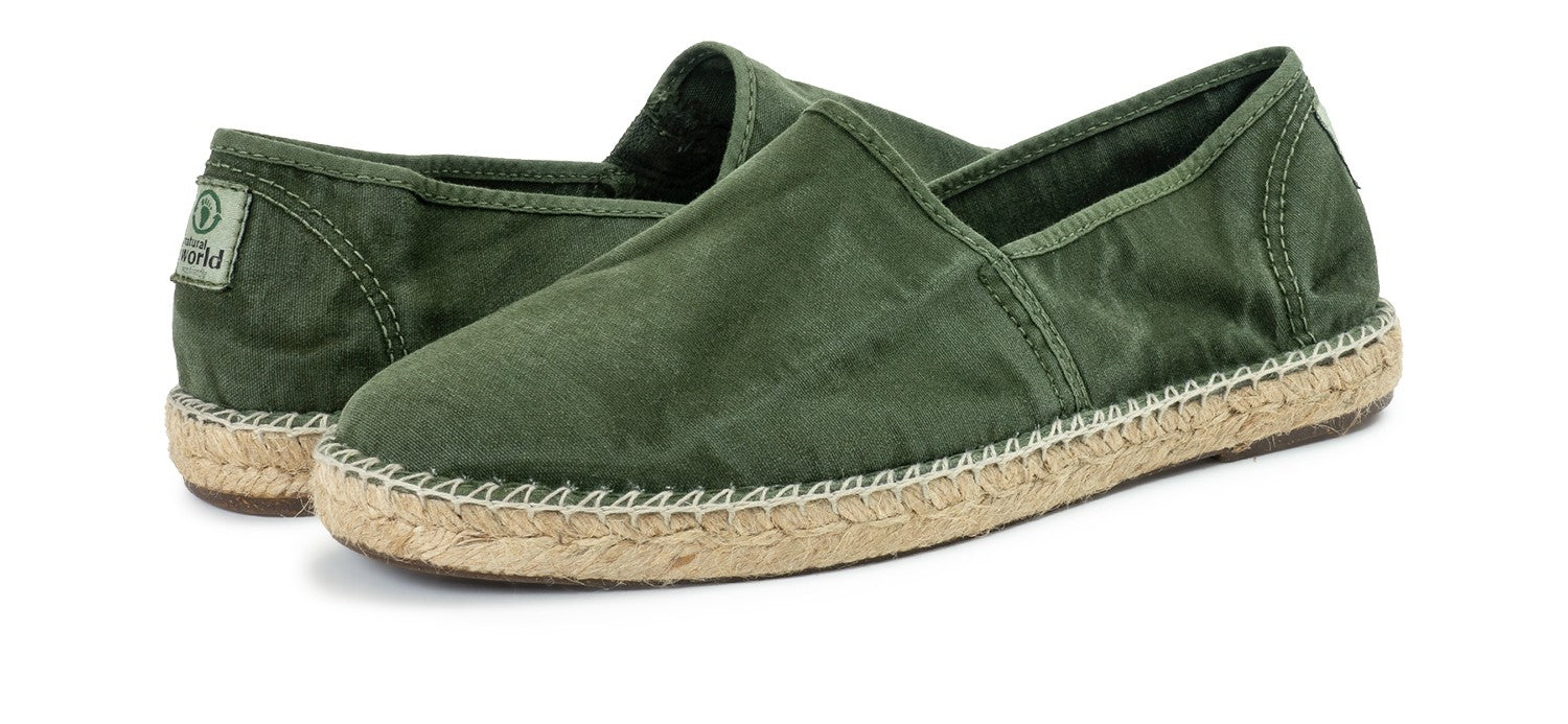 Natural World Eco Espadrillas Old Trebol Kaki