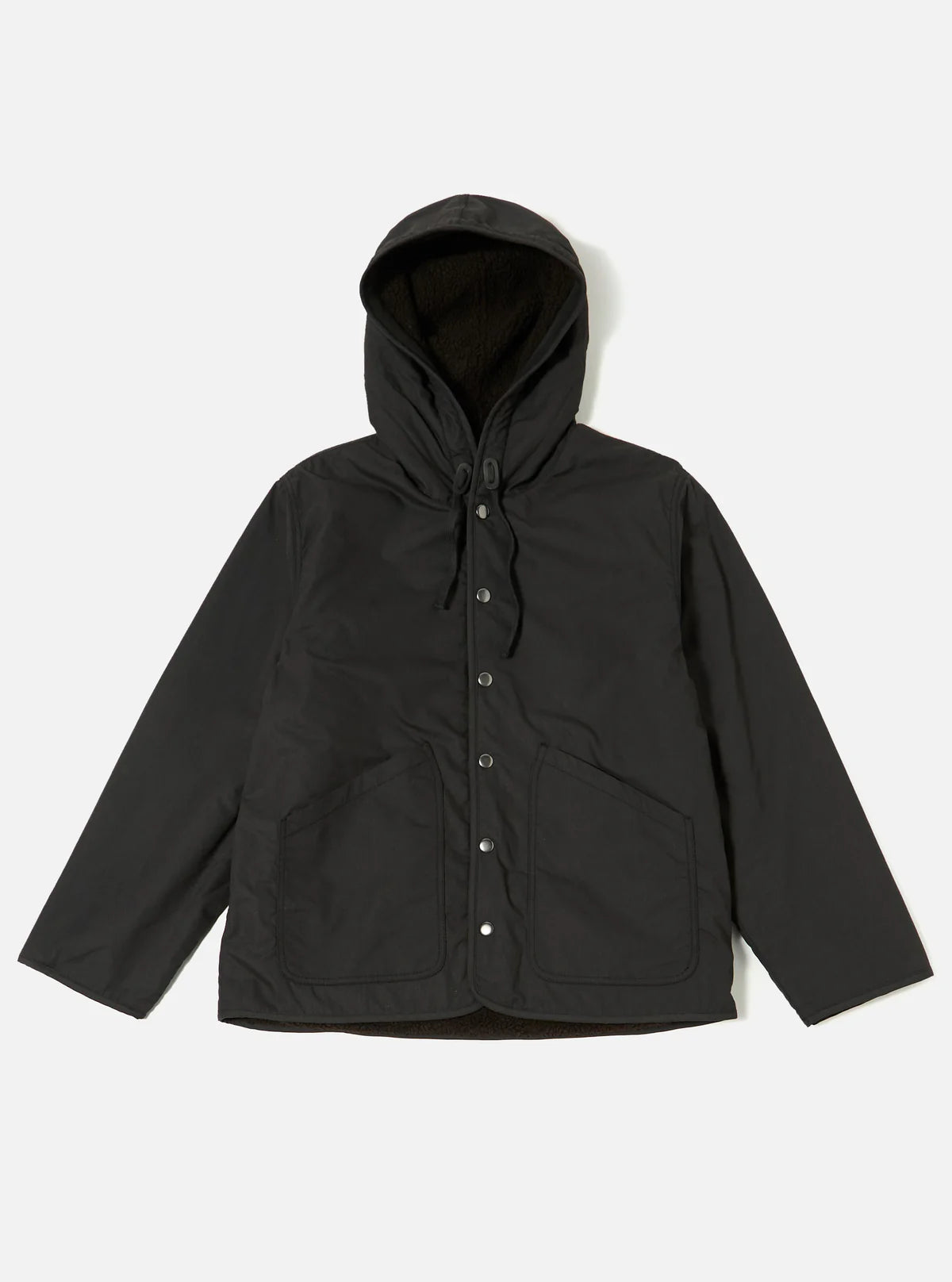 Universal Works Reversible Simple Hooded Jacket Black/Brown