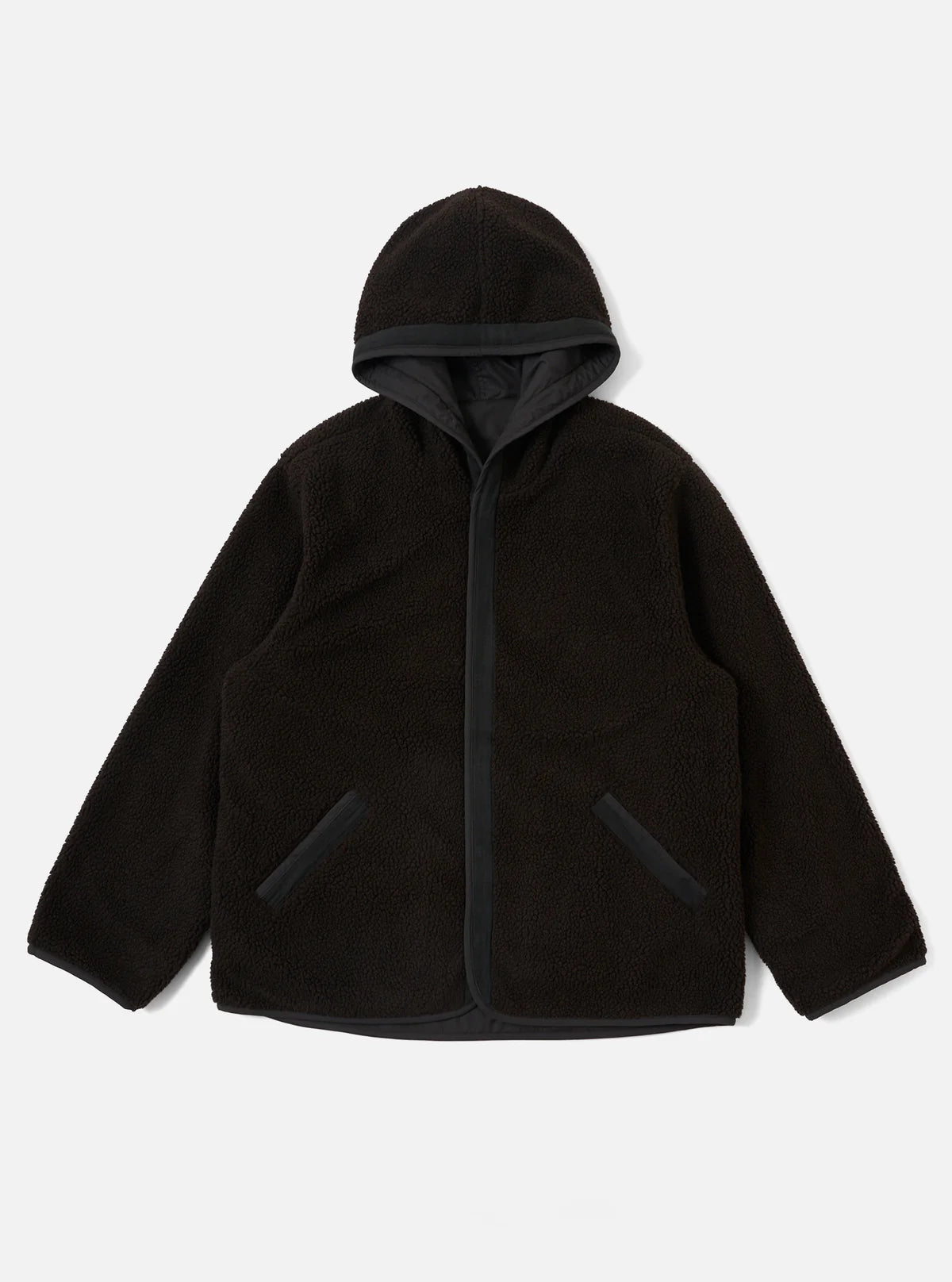 Universal Works Reversible Simple Hooded Jacket Black/Brown