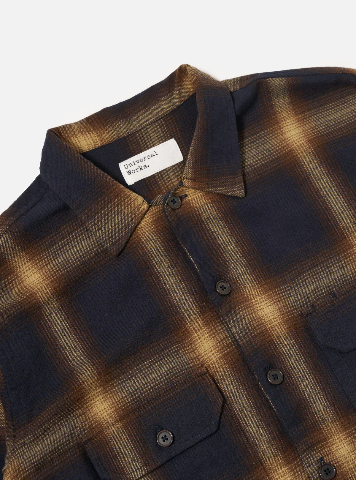 Universal Works Utility Shirt Canyon Check Navy