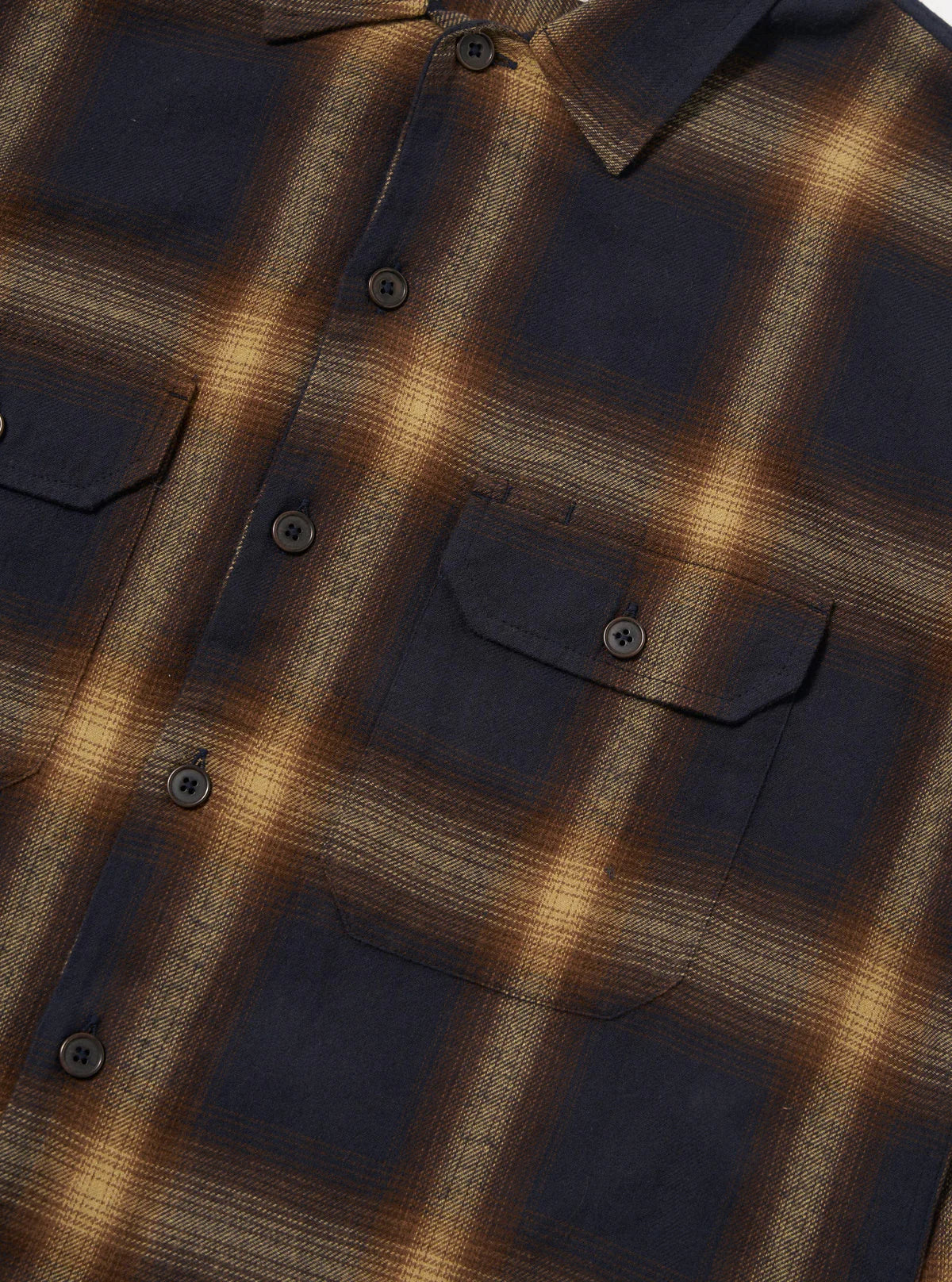 Universal Works Utility Shirt Canyon Check Navy