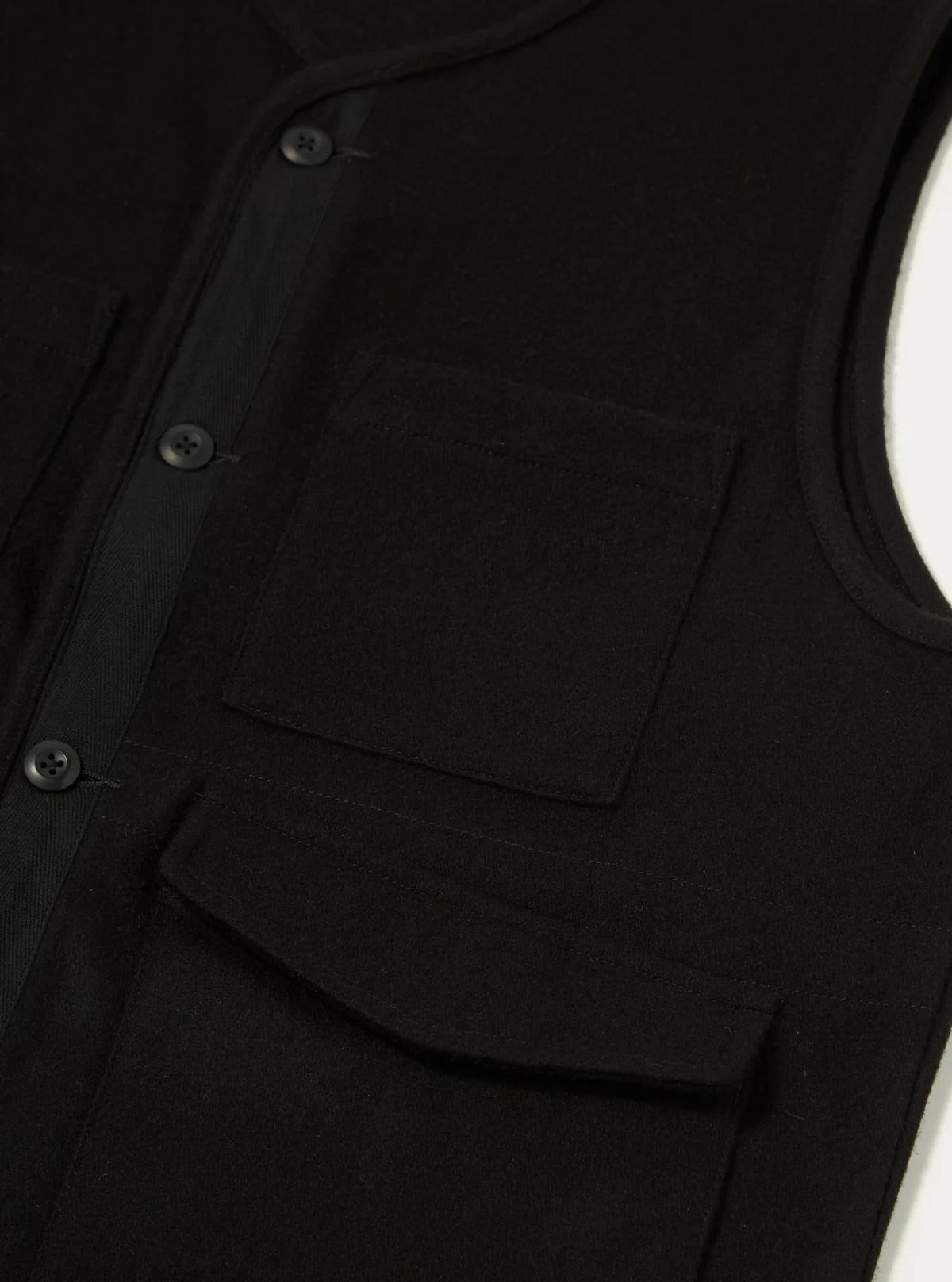 Universal Works 4 Pocket Gilet Mombray Black