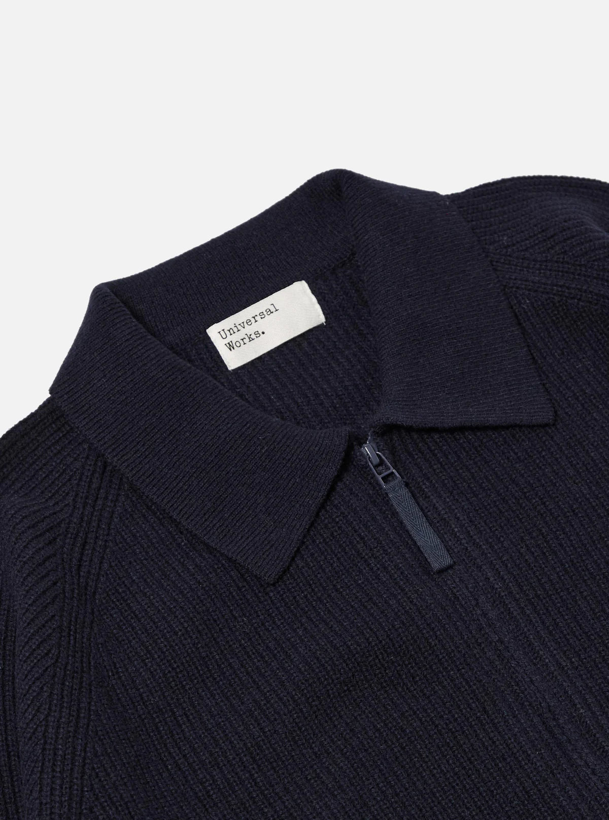 Universal Works Zip Cardigan Eco Wool Navy