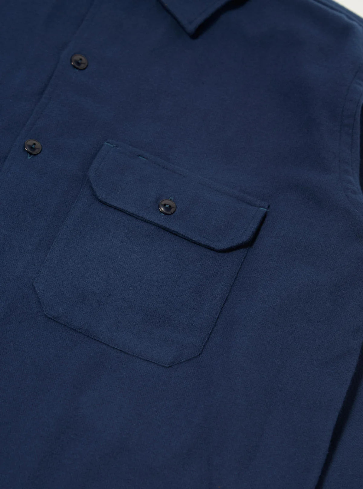 Universal Works Alaska Cotton Utility Shirt Navy
