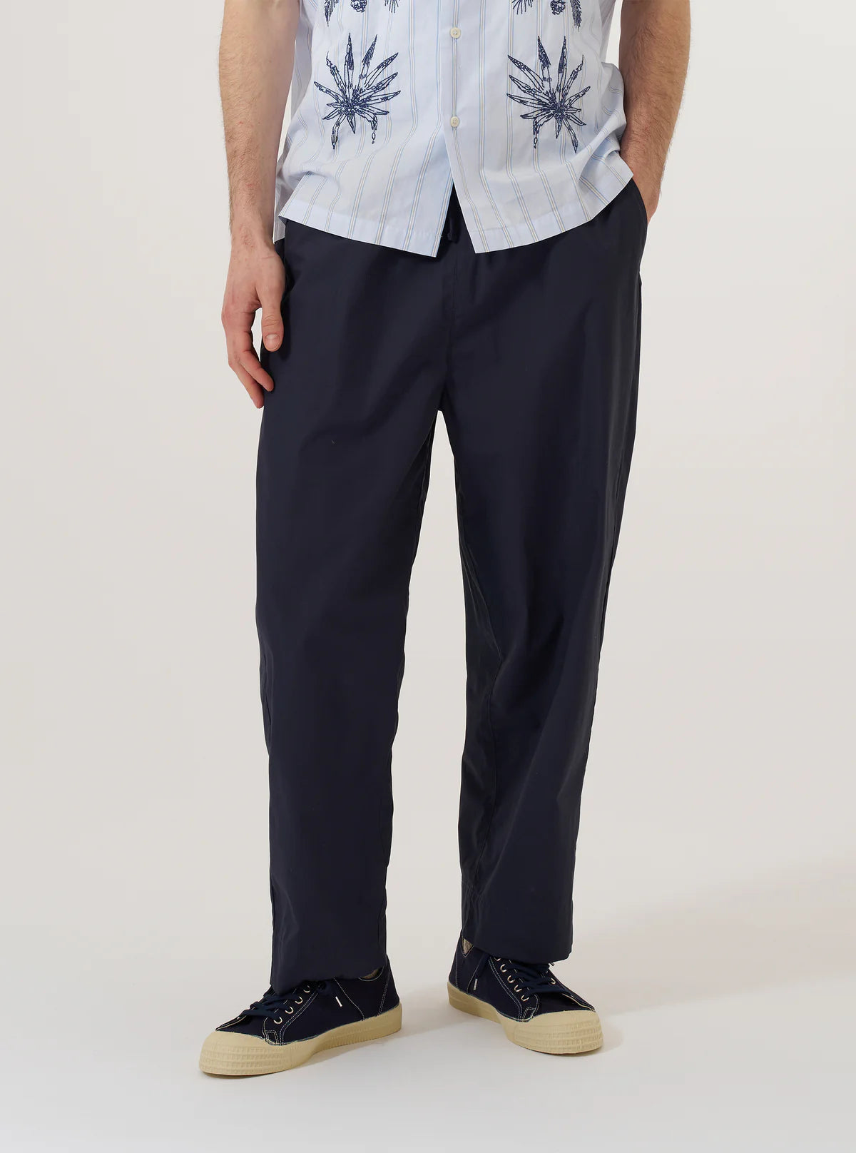 Universal Works Judo Pant Peached Poplin Navy