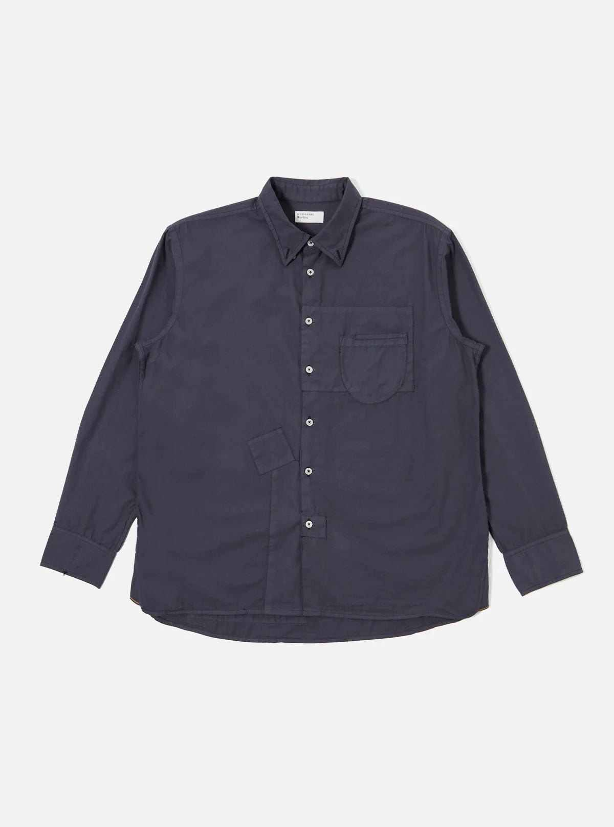 Universal Works Patched Lazy Day Poplin Shirt Navy
