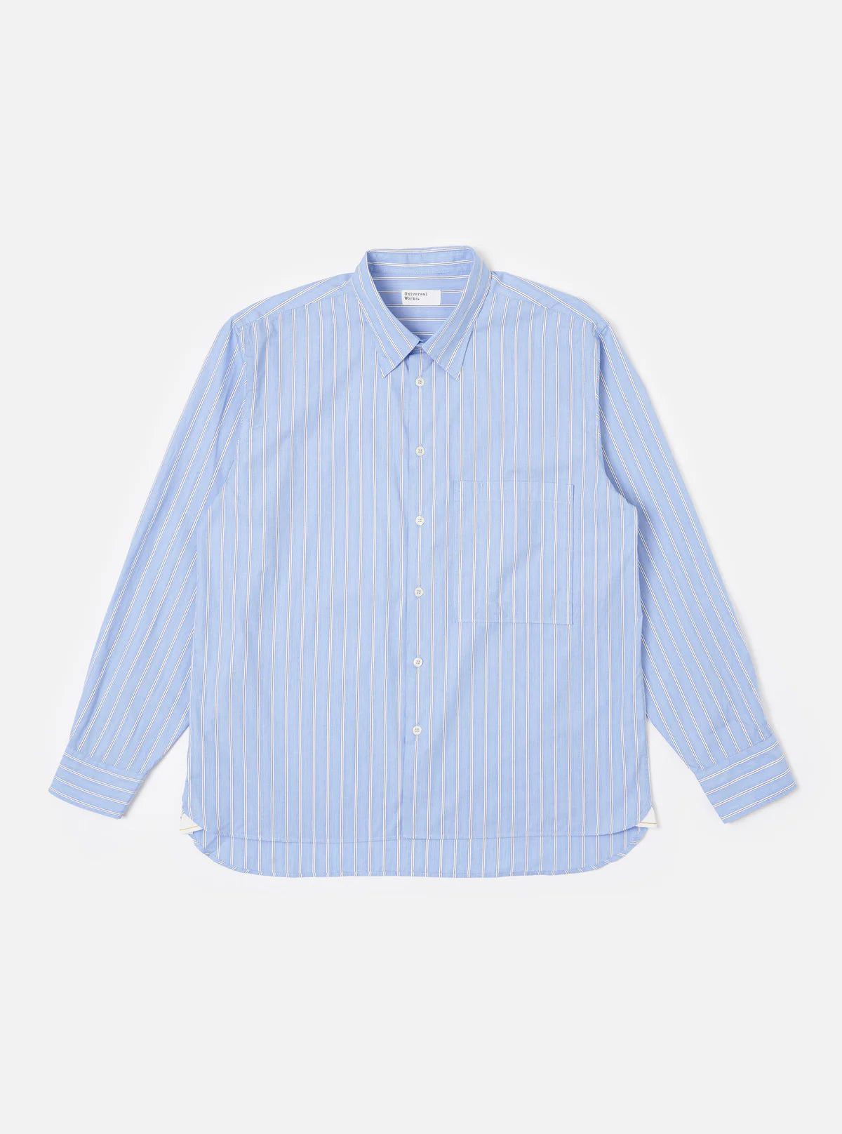 Universal Works Square Pocket Shirt Mc Stripe Blue