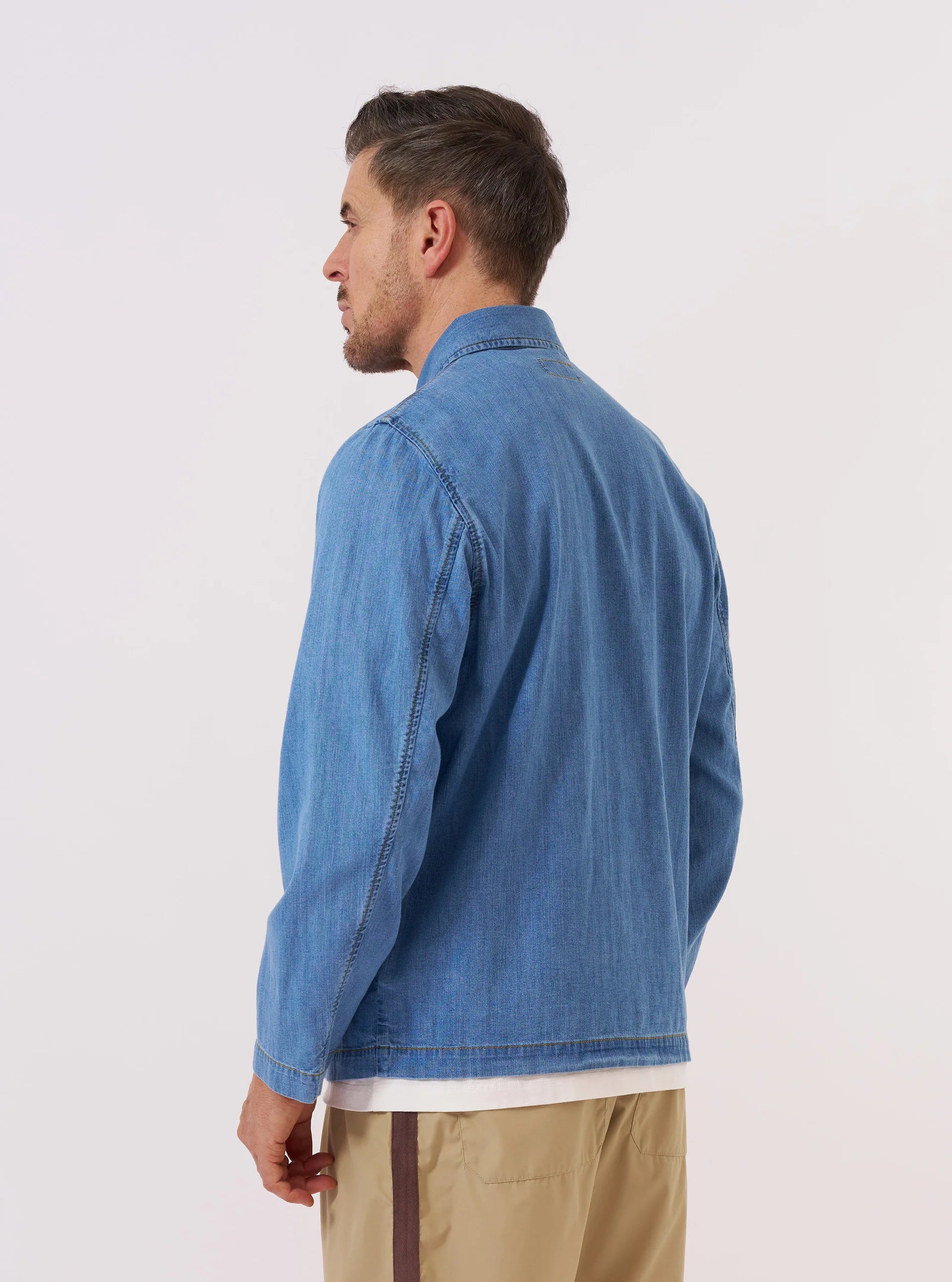 Universal Works Field Jacket 8OZ Slub Denim Washed Indigo NO RESO