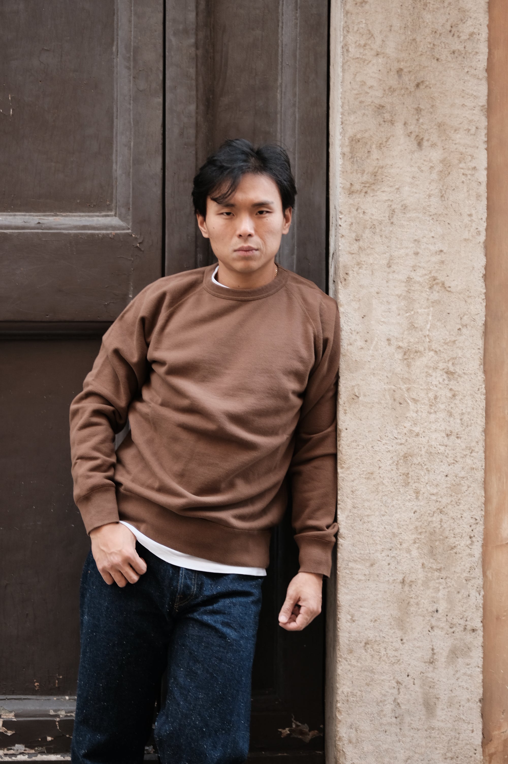 Felco NYC Classic Fit Raglan French Terry Brown