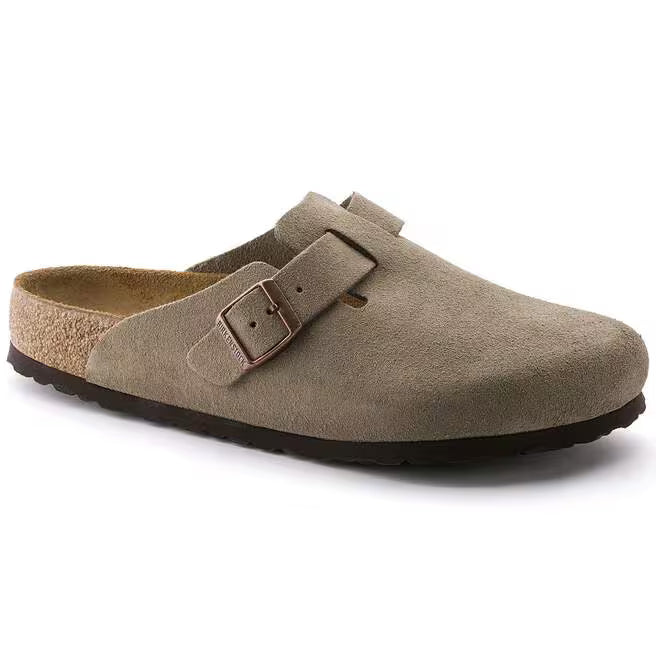 Birkenstock Boston SFB Taupe Suede Leather