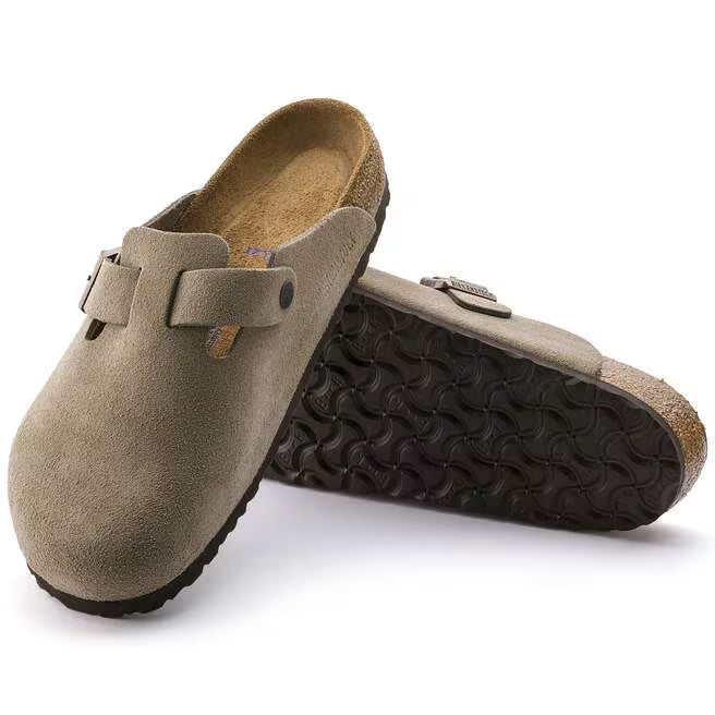 Birkenstock Boston SFB Taupe Suede Leather