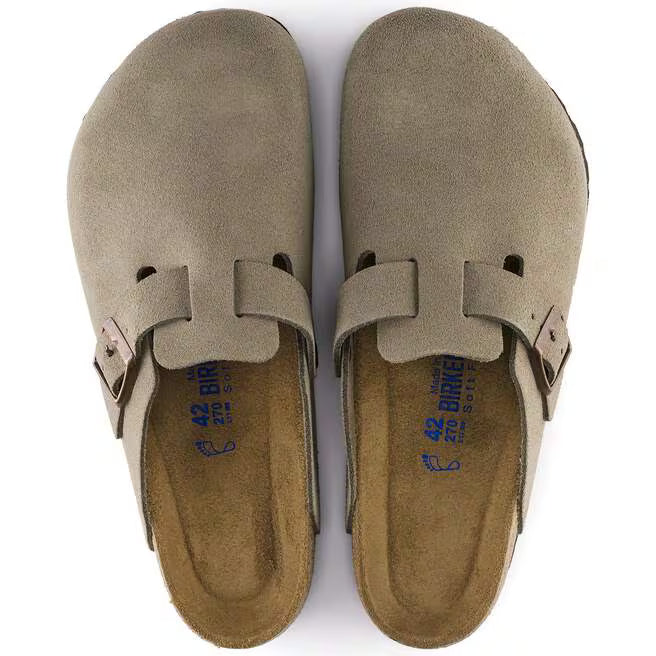 Birkenstock Boston SFB Taupe Suede Leather