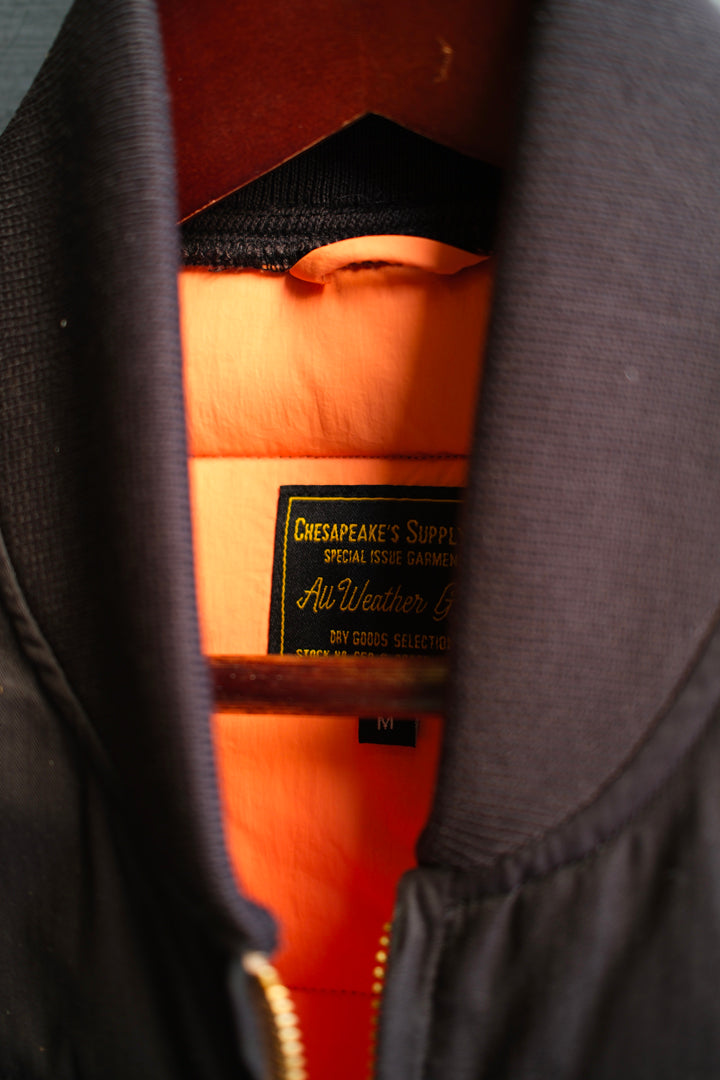 Chesapeake's Down Vest Seattle Hbt Waxed Dark Navy