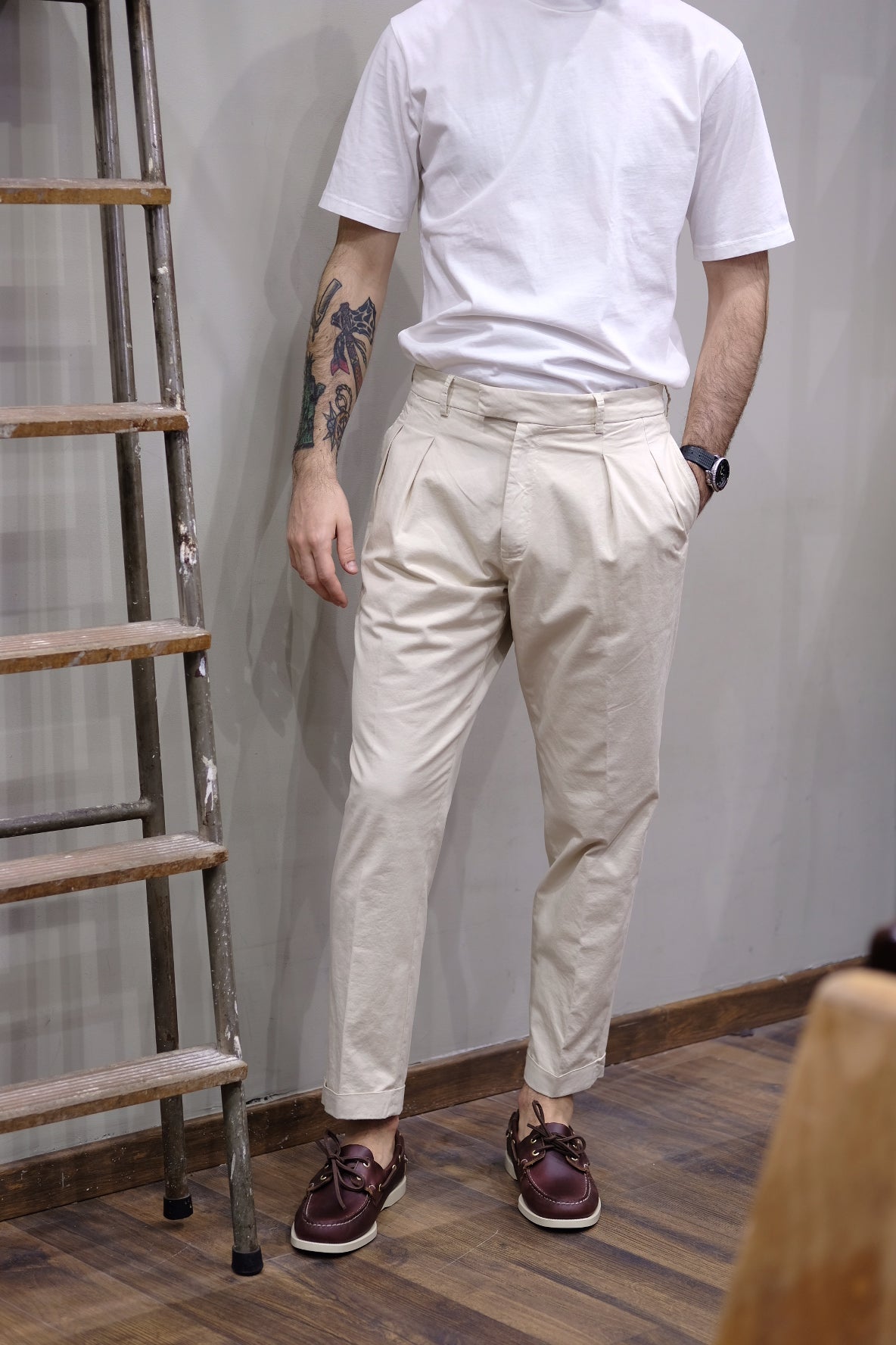 Gaffi & Co. Pantalone Bruce Ecrù