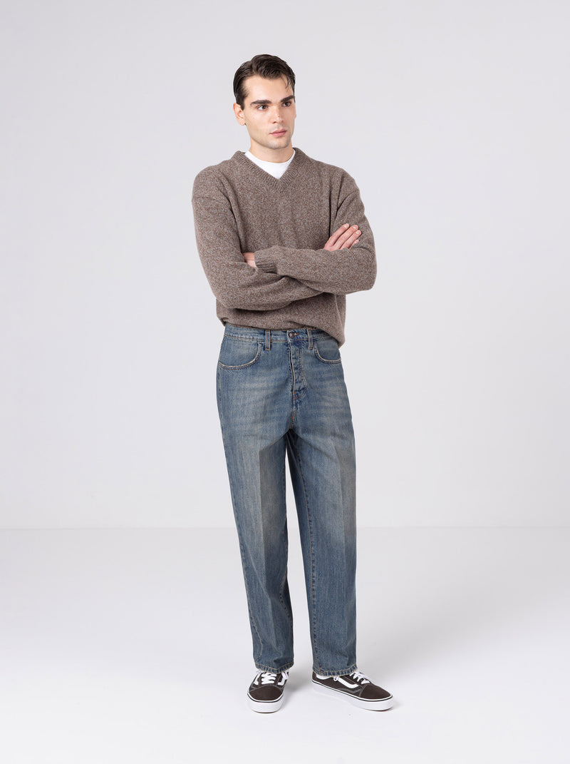 Bonheur Pantalone Denim Over Osaka L./125 Sabbiato