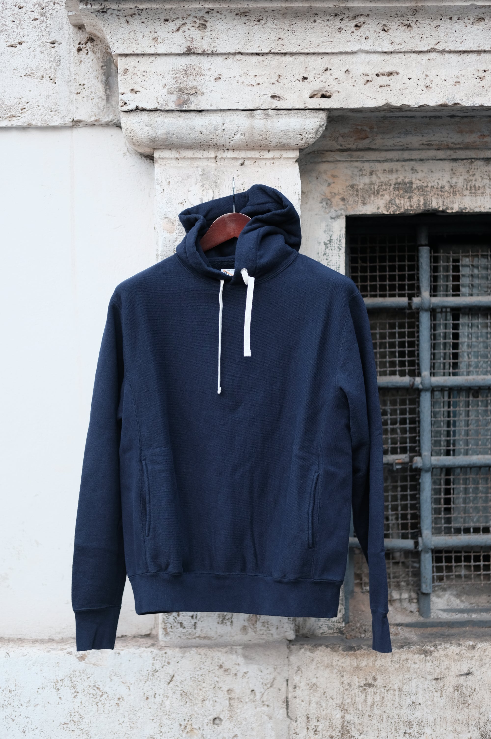 Felco NYC Inverse Weave Hooded 16oz Weight Terry Italian Navy