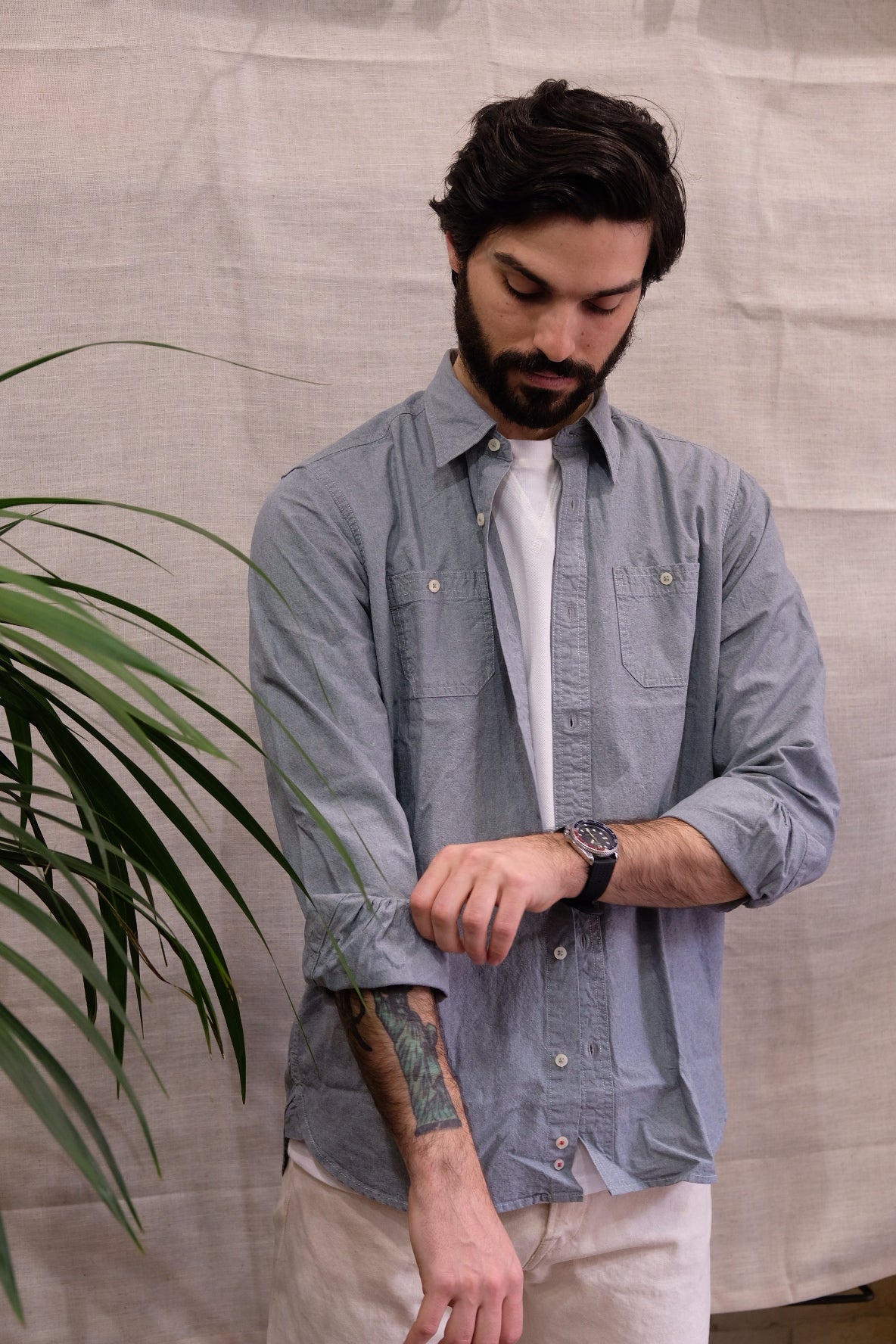 Gaffi & Co. Camicia Plage Dark Chambray