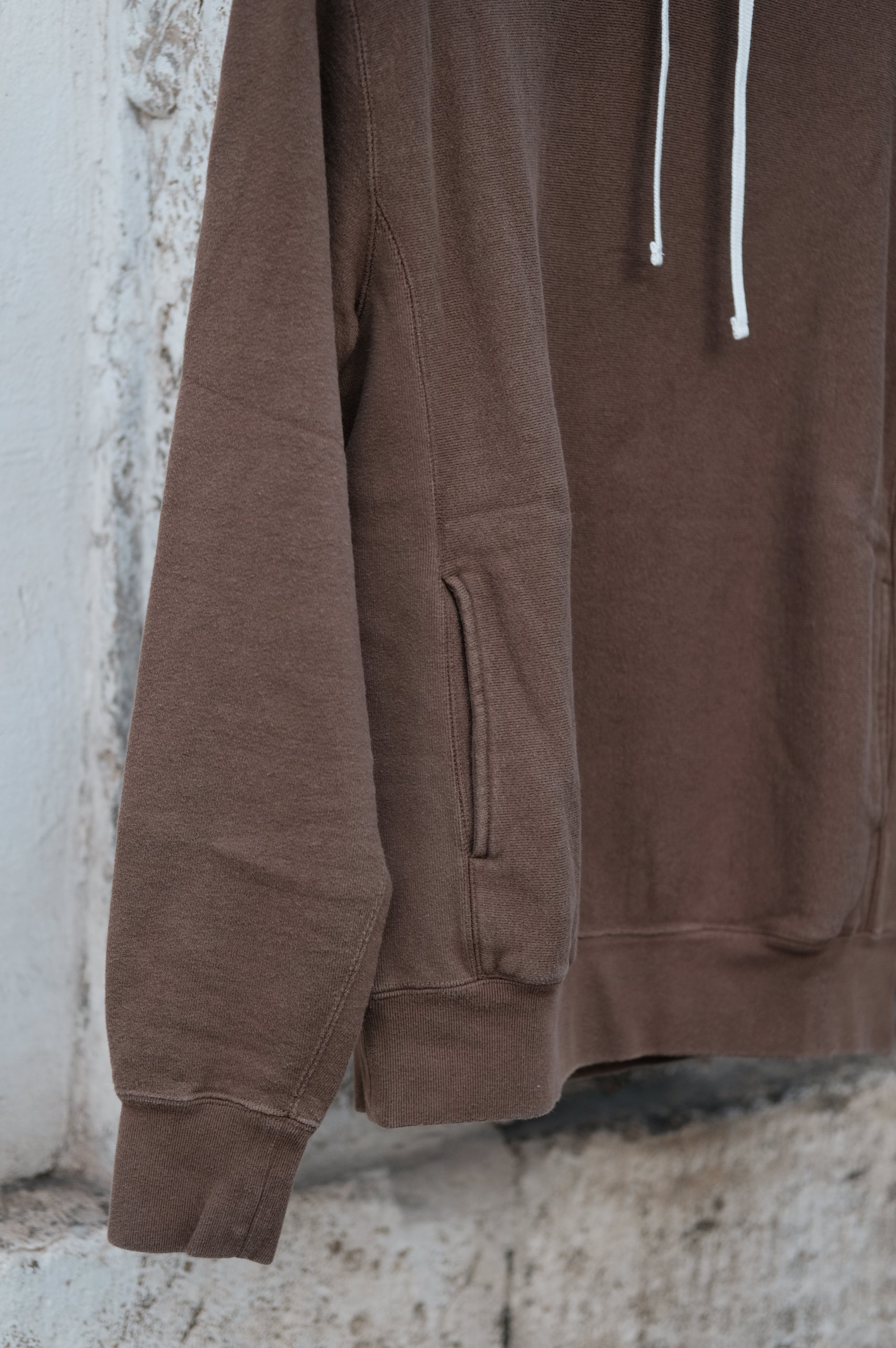 Felco NYC Inverse Weave Hooded 16oz Weight Terry Bw Brown