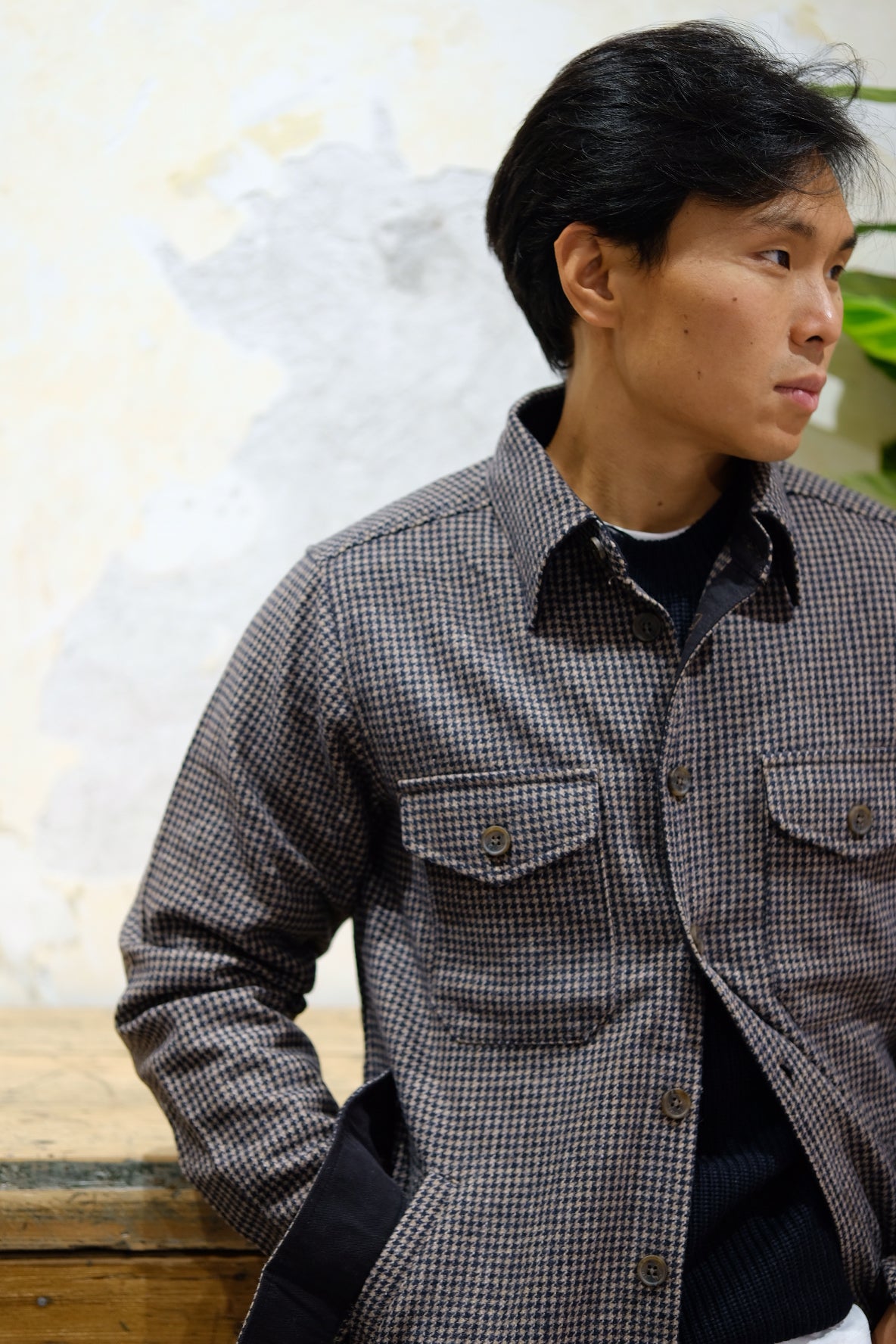 Gaffi & Co. Overshirt Ecru Navy