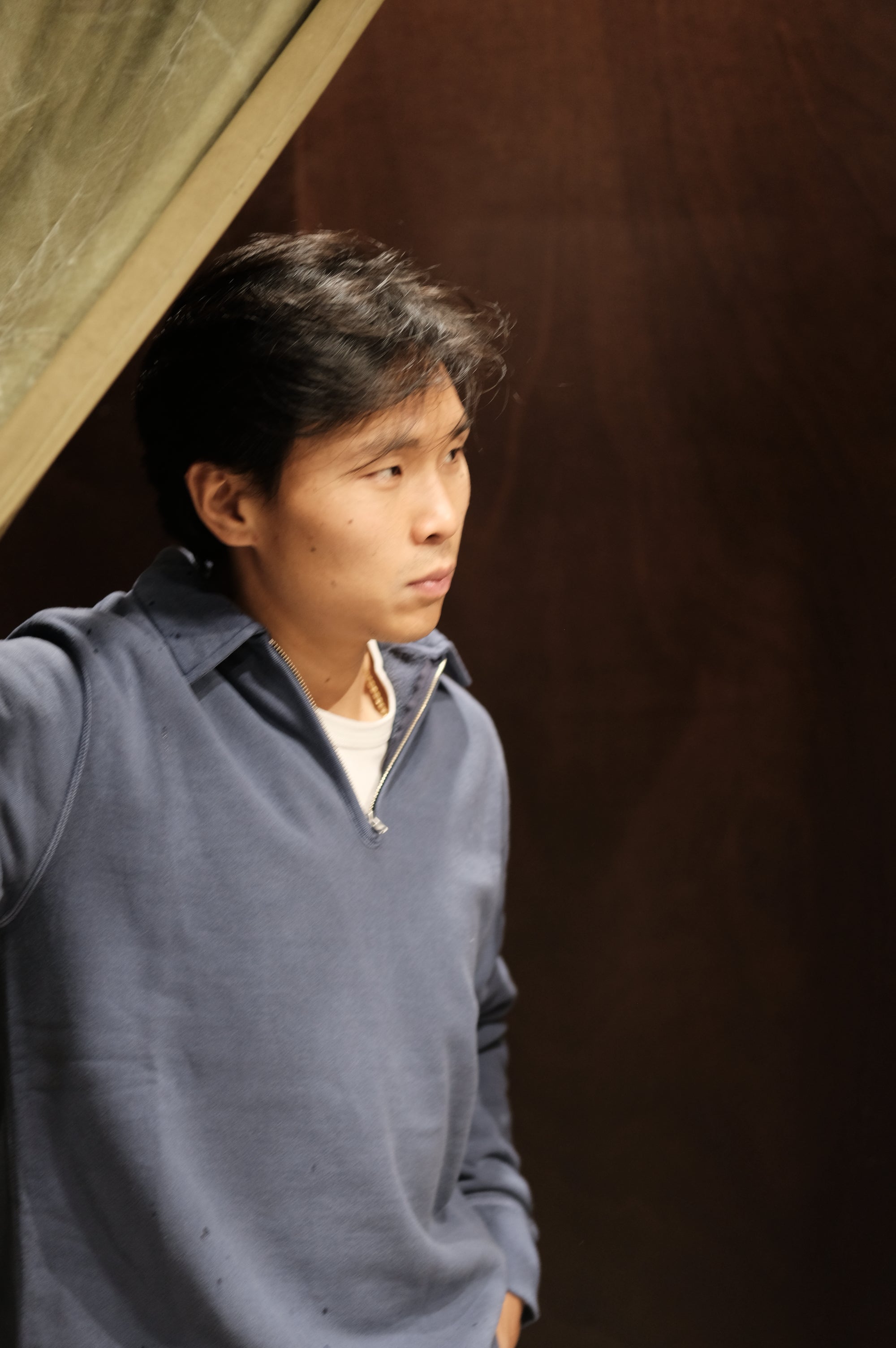 Felco NYC Half Zip Collar Sweat French Terry Italian Navy