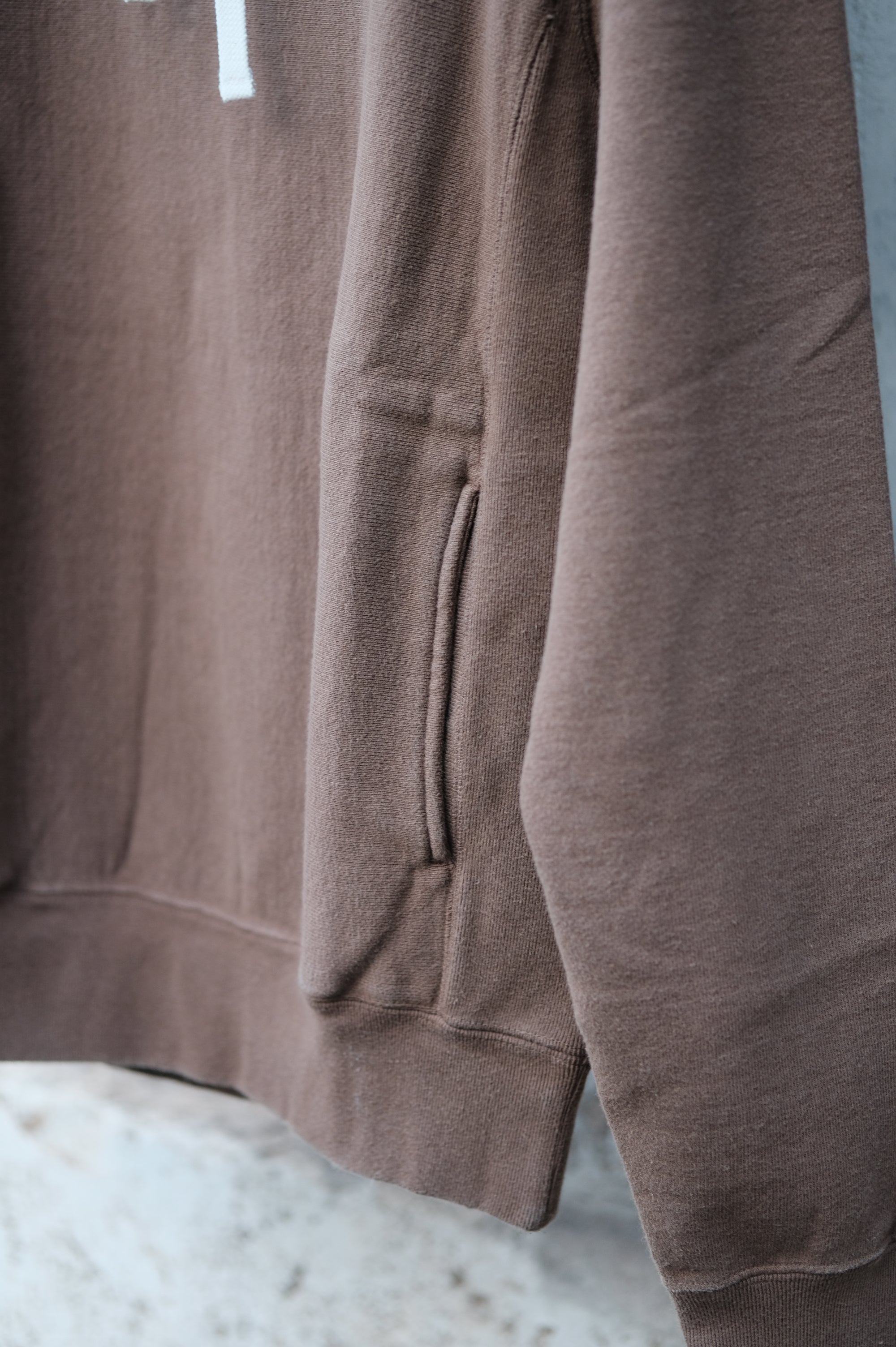 Felco NYC Inverse Weave Hooded 16oz Weight Terry Bw Brown