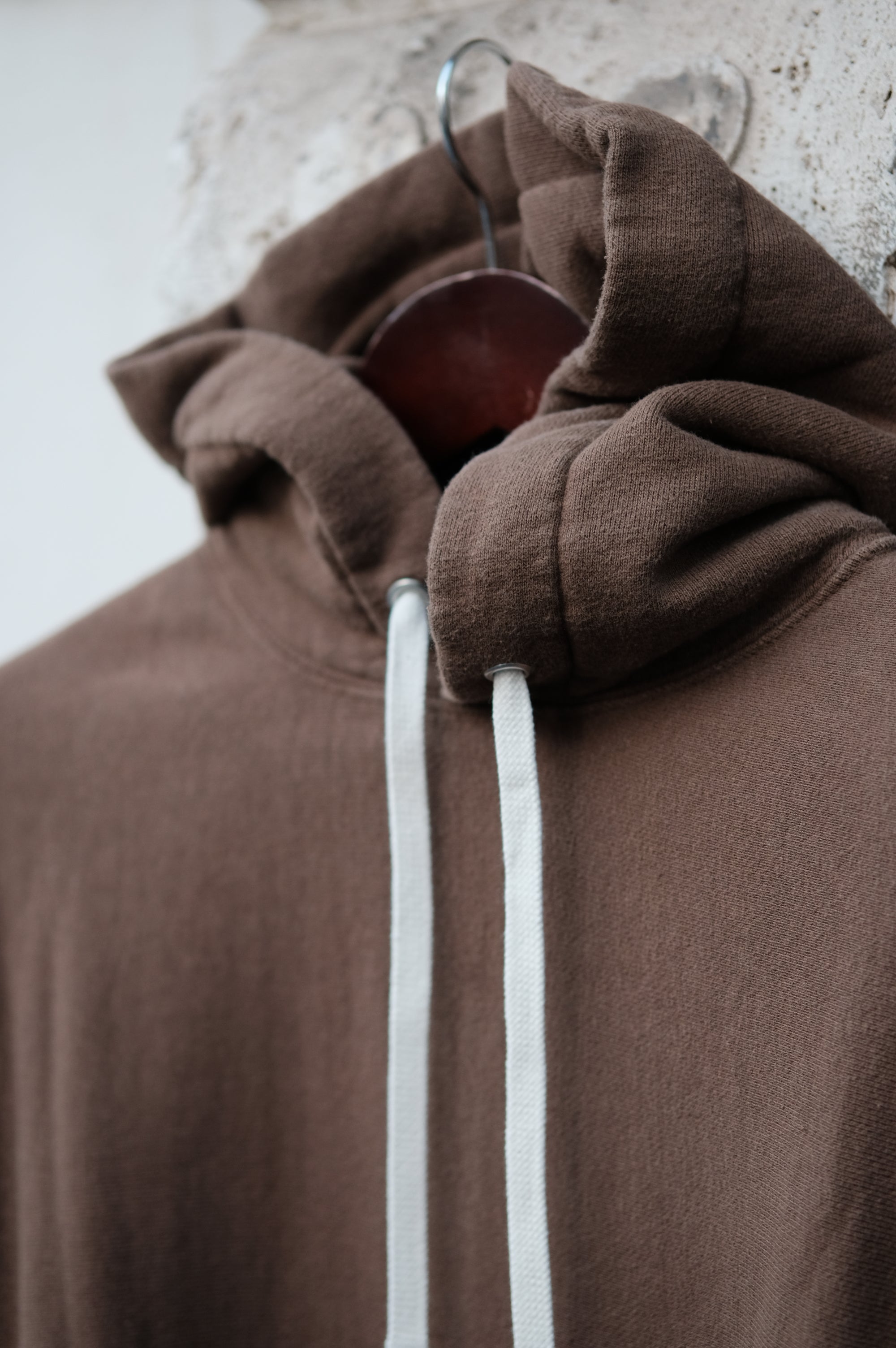 Felco NYC Inverse Weave Hooded 16oz Weight Terry Bw Brown