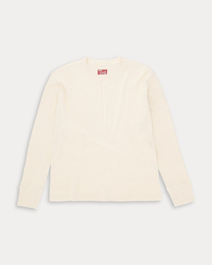 Fortela Amish Maglia Waffle Serafino Off White