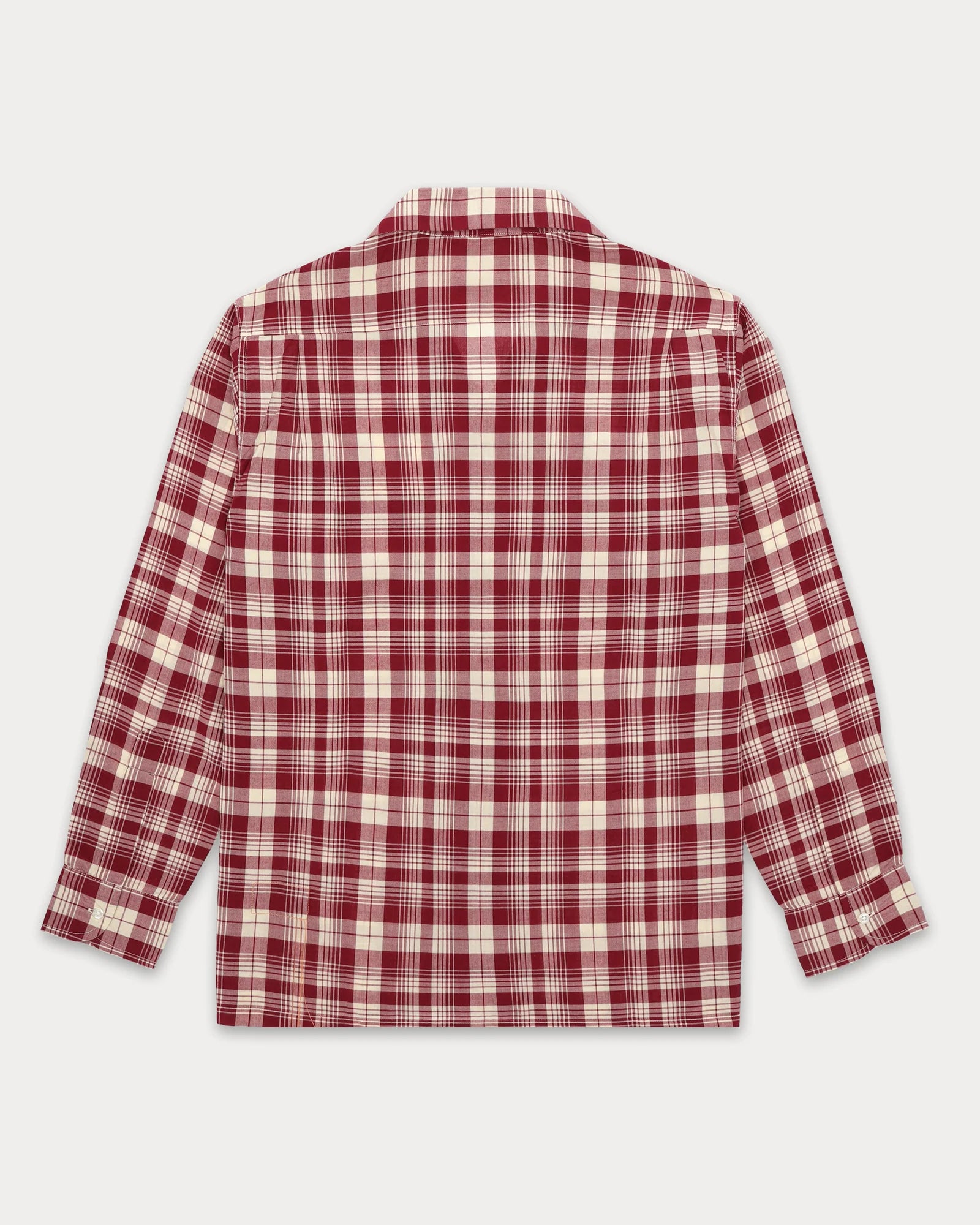 Fortela Baker Tartan Cotton Bowling Shirt Red