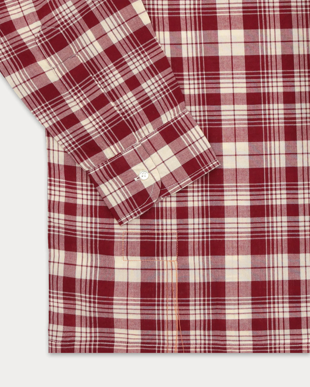 Fortela Baker Tartan Cotton Bowling Shirt Red