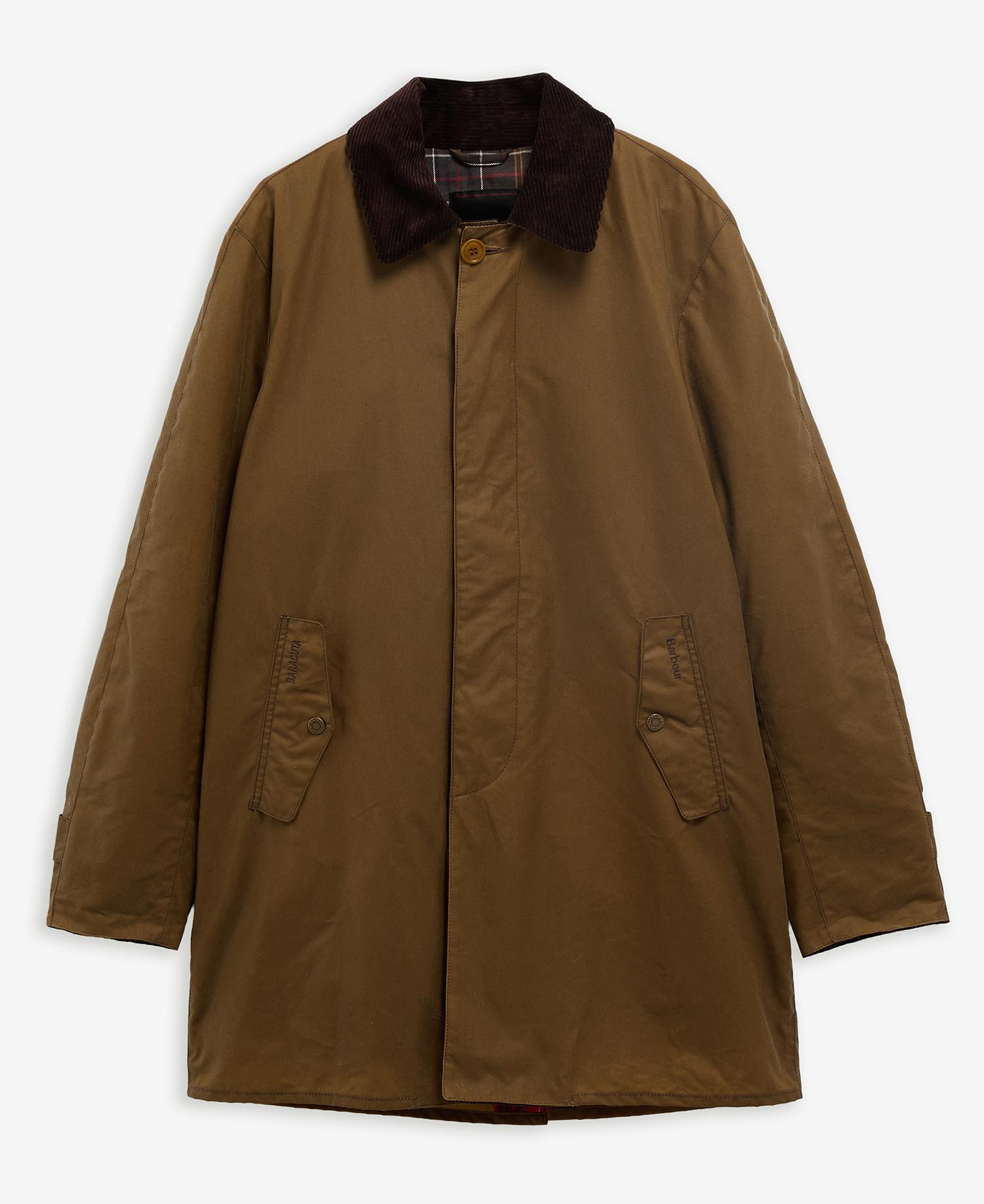 Barbour x Baracuta Wax Trench Coat Tan