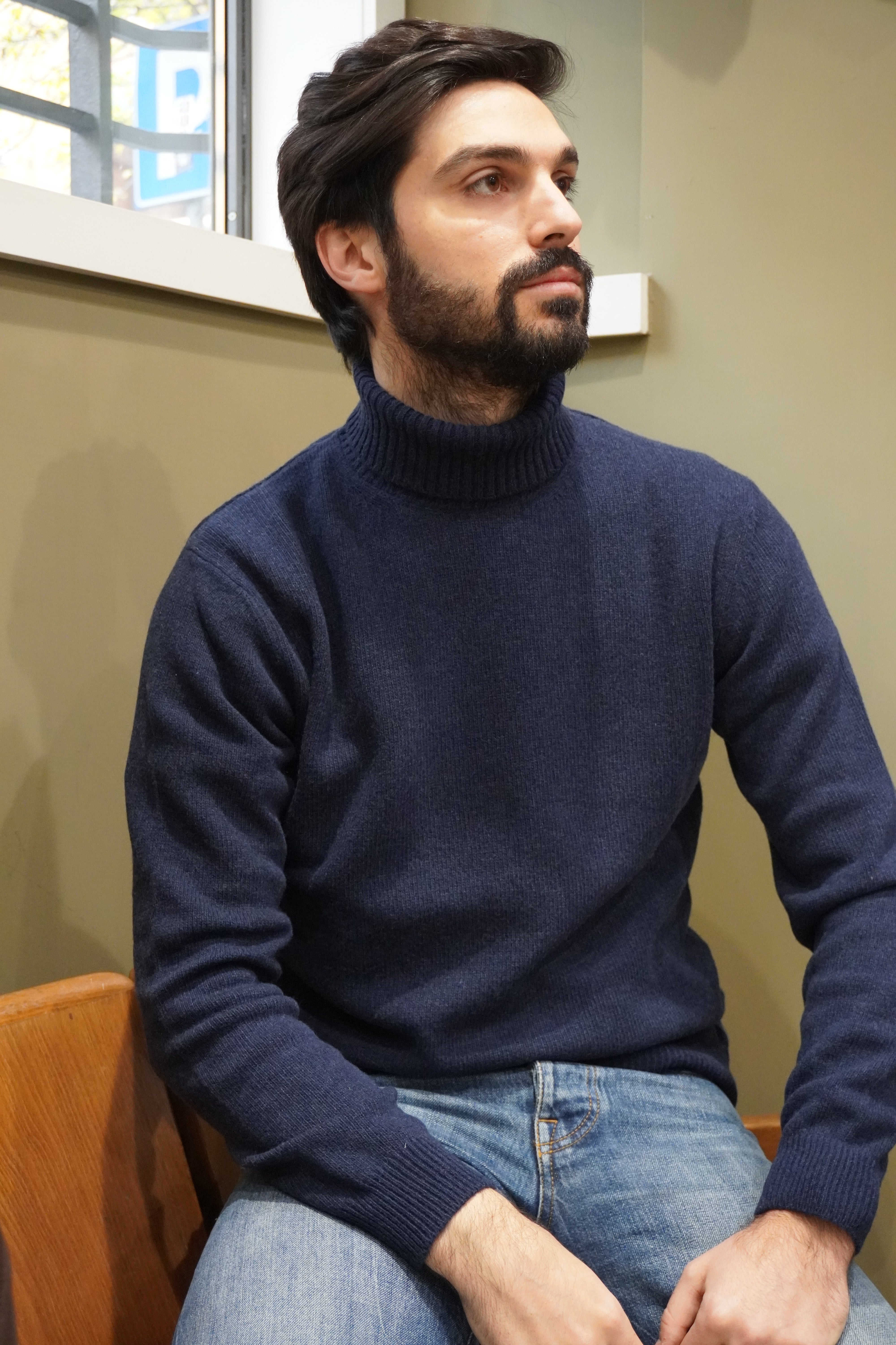 Wool & Co Ciclista Mezzo Peso Soft Shetland Blu