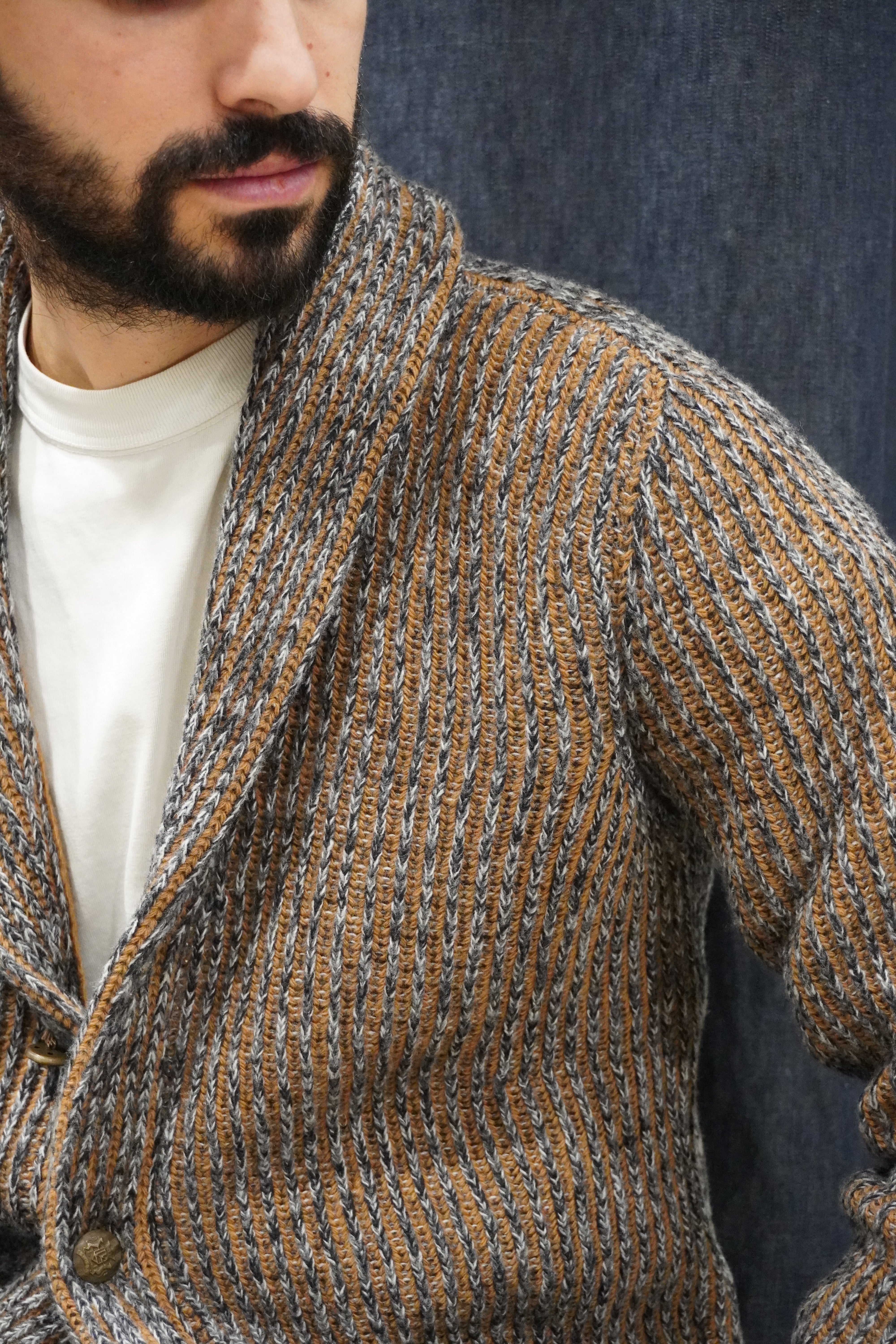 Jeordie's Cardigan Moulinè Sciallato Antracite