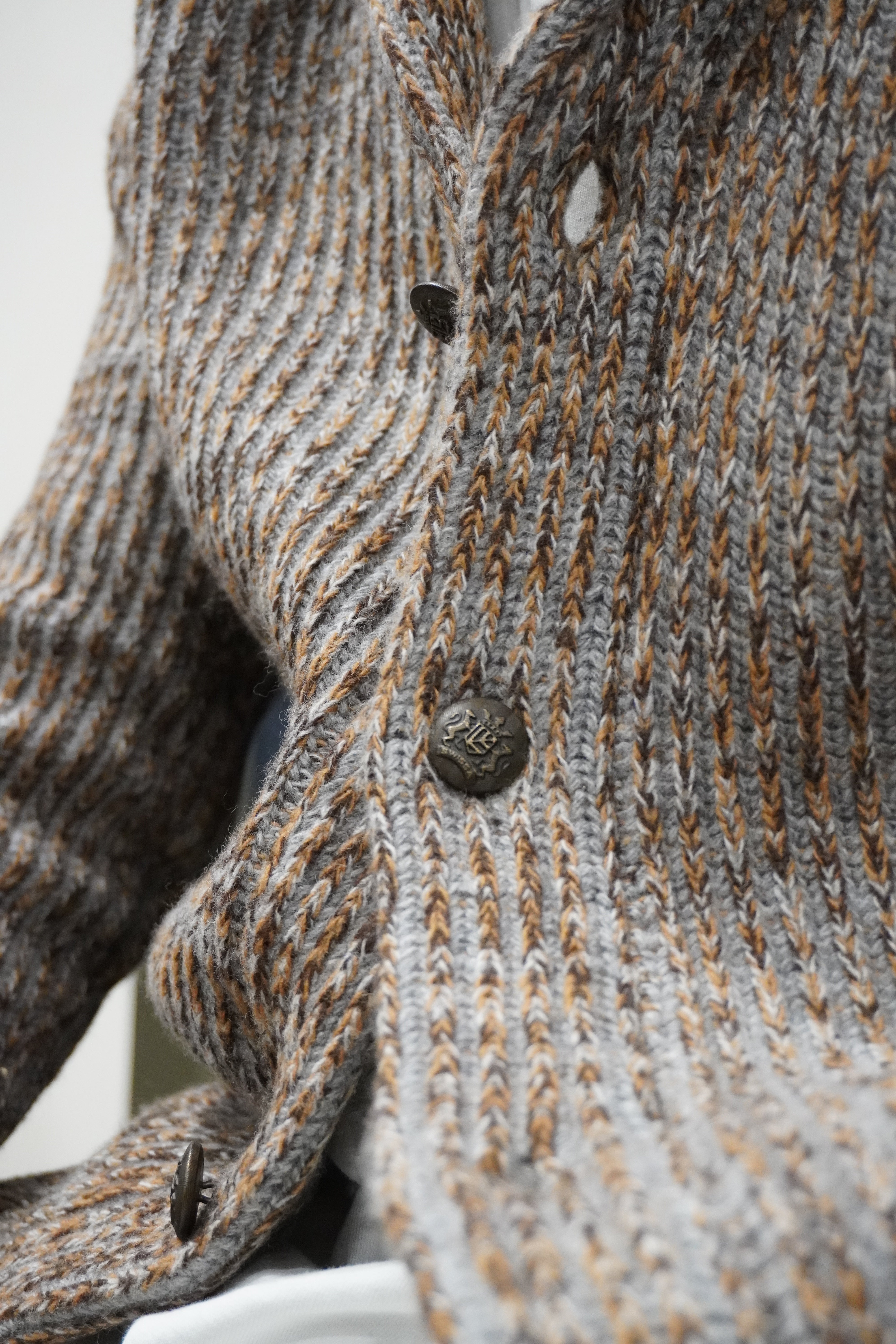 Jeordie's Cardigan Moulinè Sciallato Perla