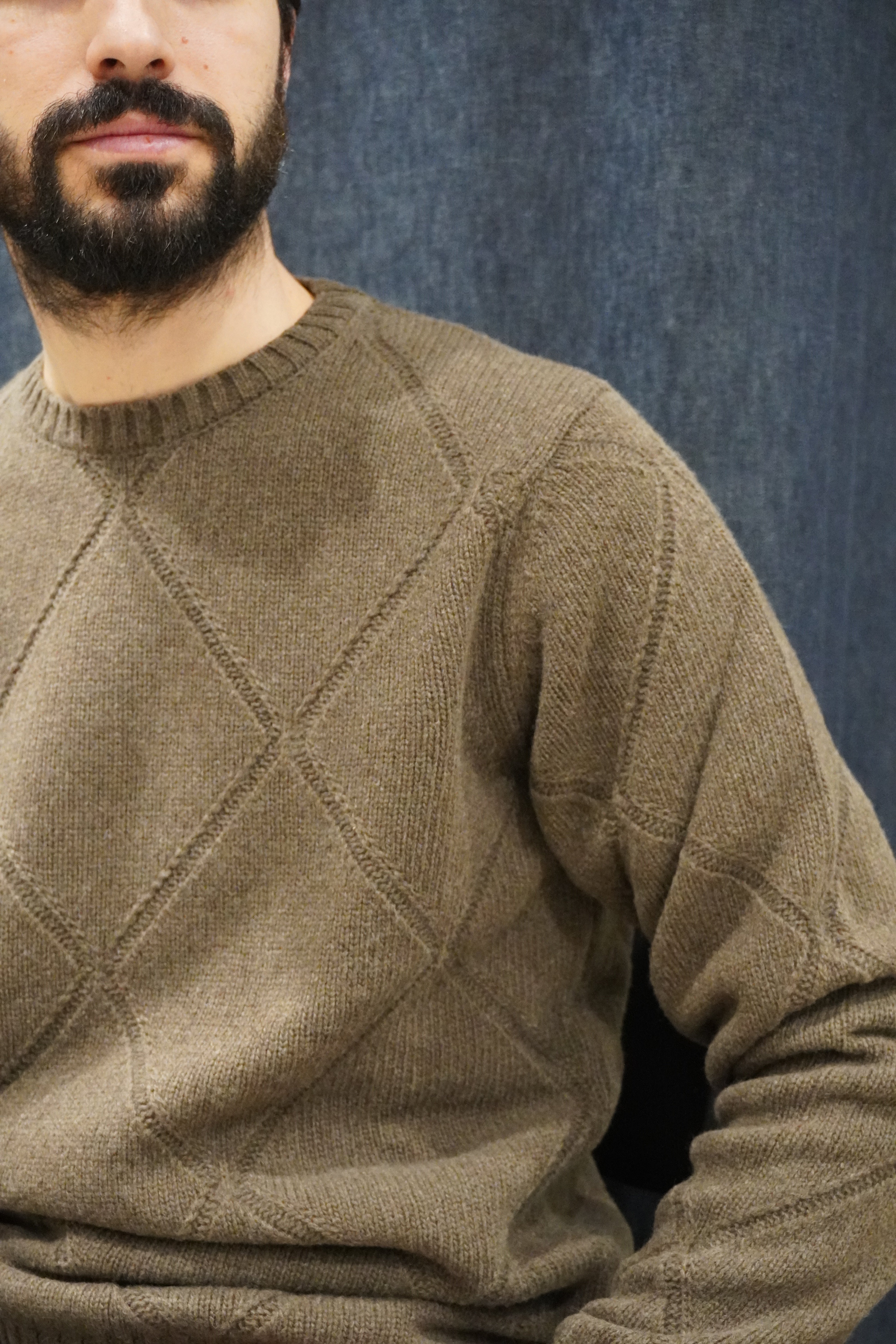 Jeordie's Maglia Girocollo Rombo Caffè