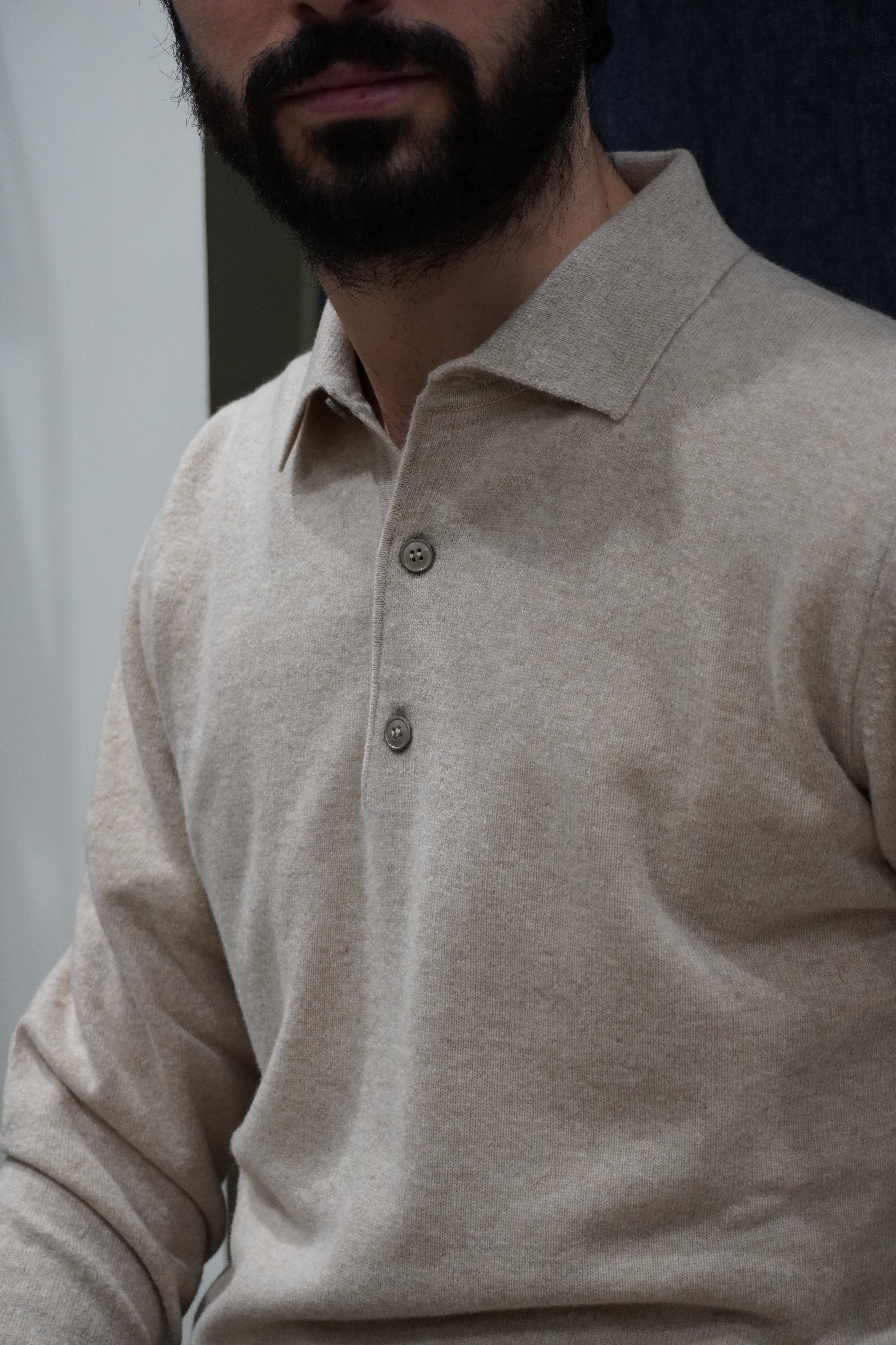 Jeordie's Polo 3 Bottoni Cashmere Beige