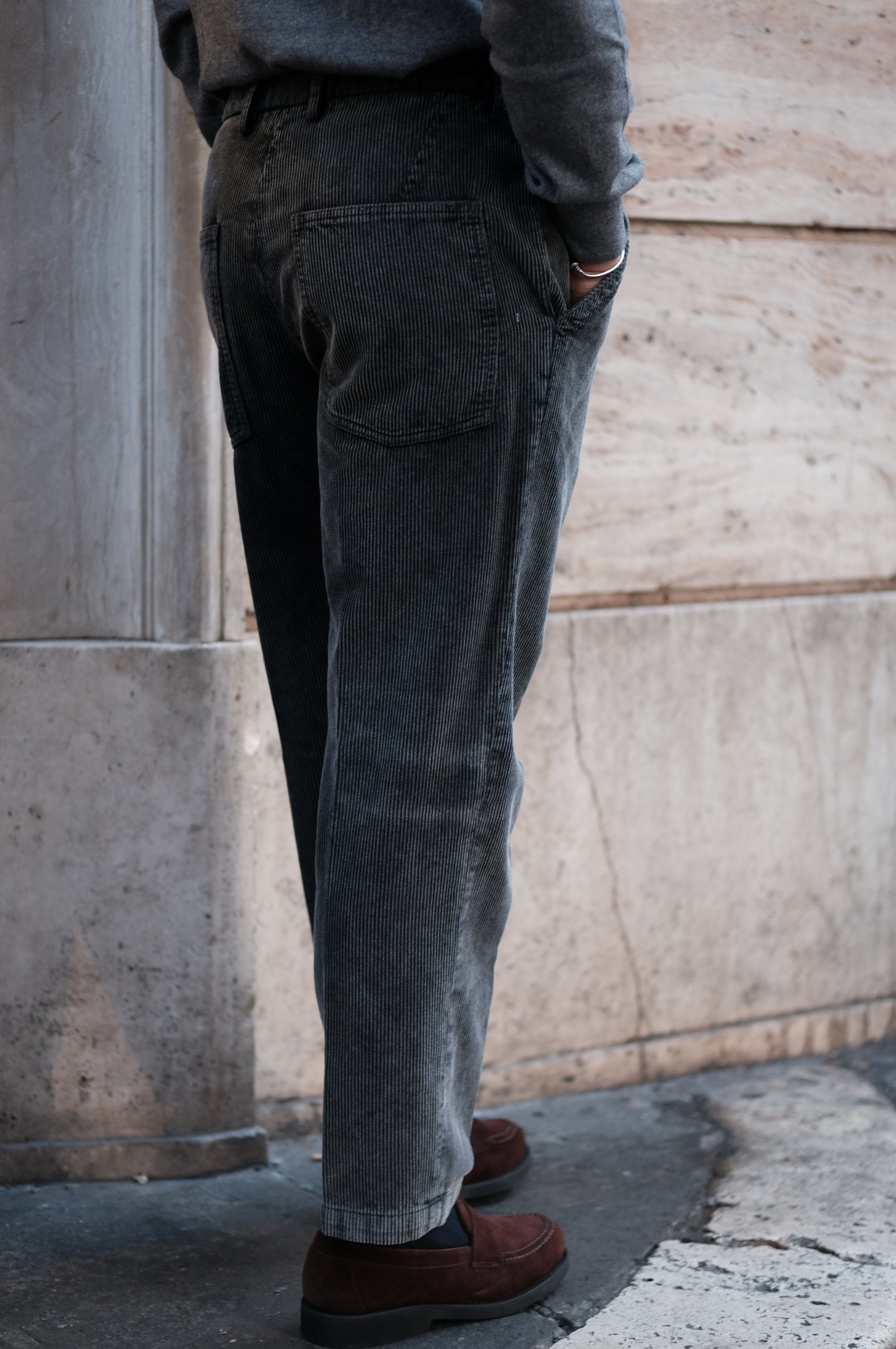 Be Able Pantalone Velluto Dylan Liquirizia