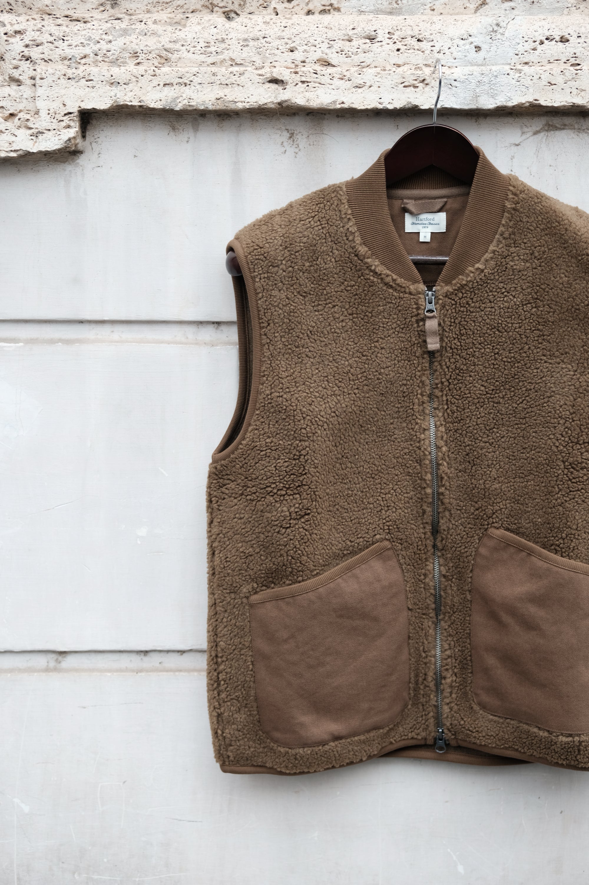 Hartford Sherpa Vest Camel